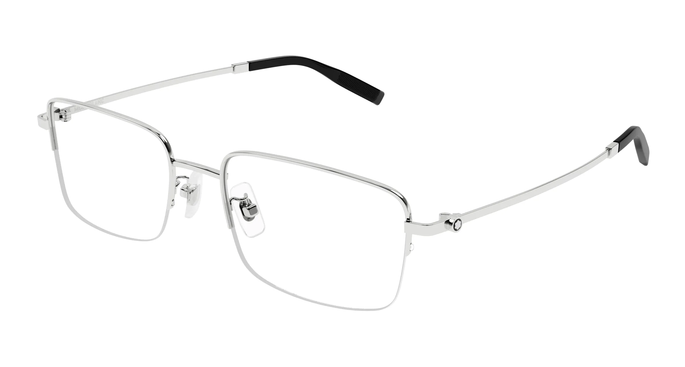 Montblanc MB0313OA 001 Montature da vista Titanio Argento Trasparente Squadrata - immagine 1