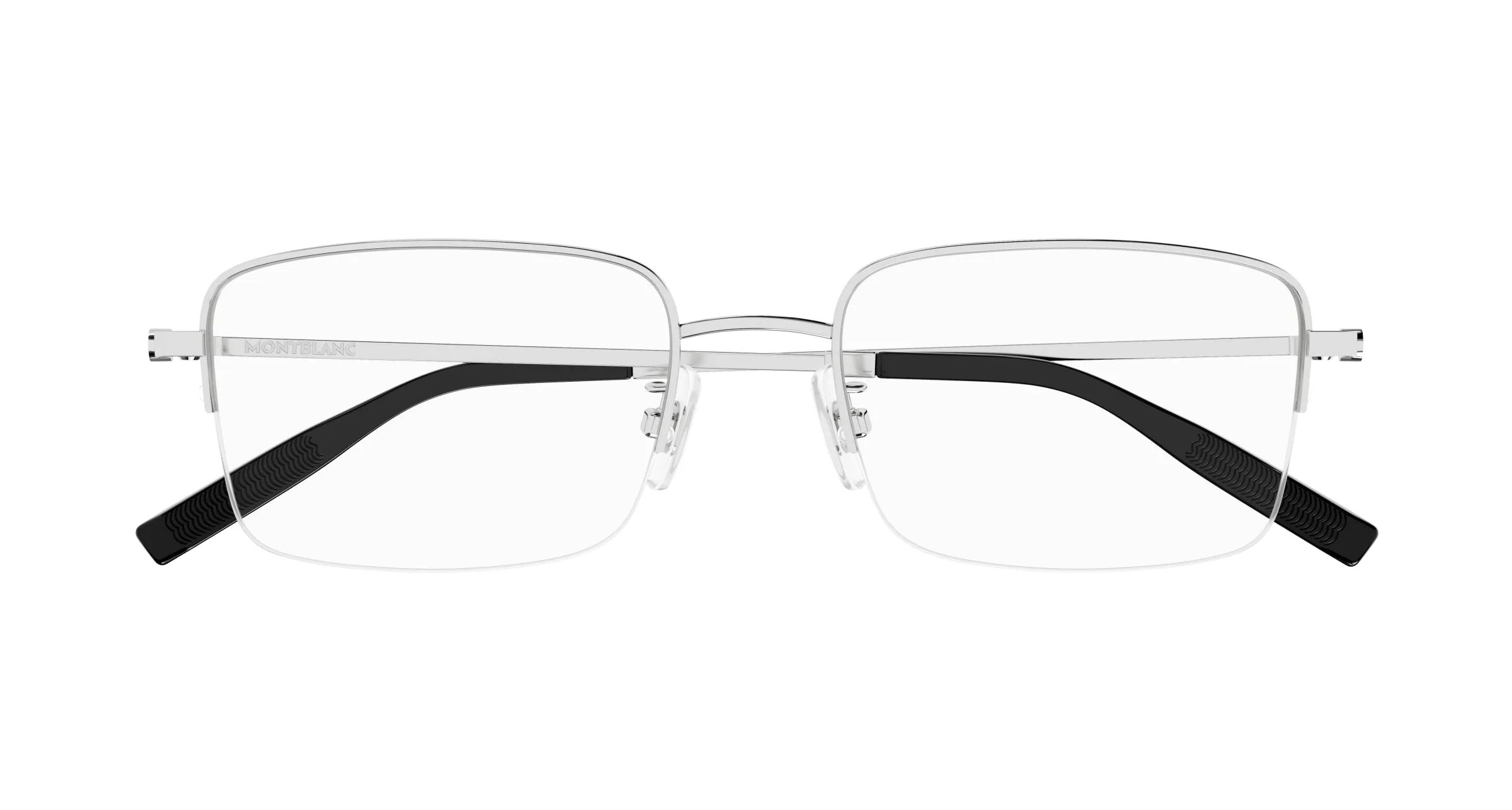 Montblanc MB0313OA 001 Montature da vista Titanio Argento Trasparente Squadrata - immagine 2