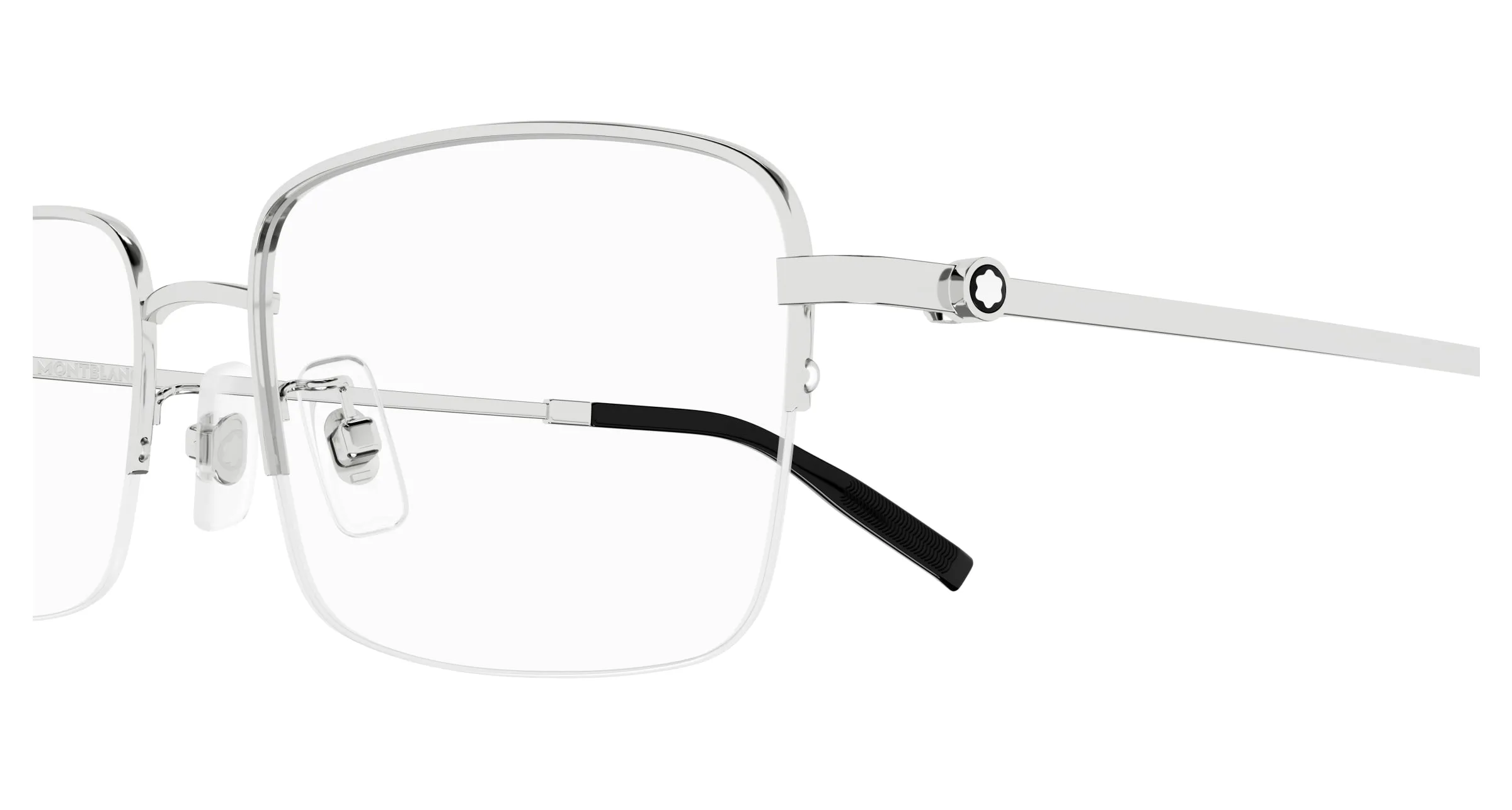 Montblanc MB0313OA 001 Montature da vista Titanio Argento Trasparente Squadrata - immagine 3