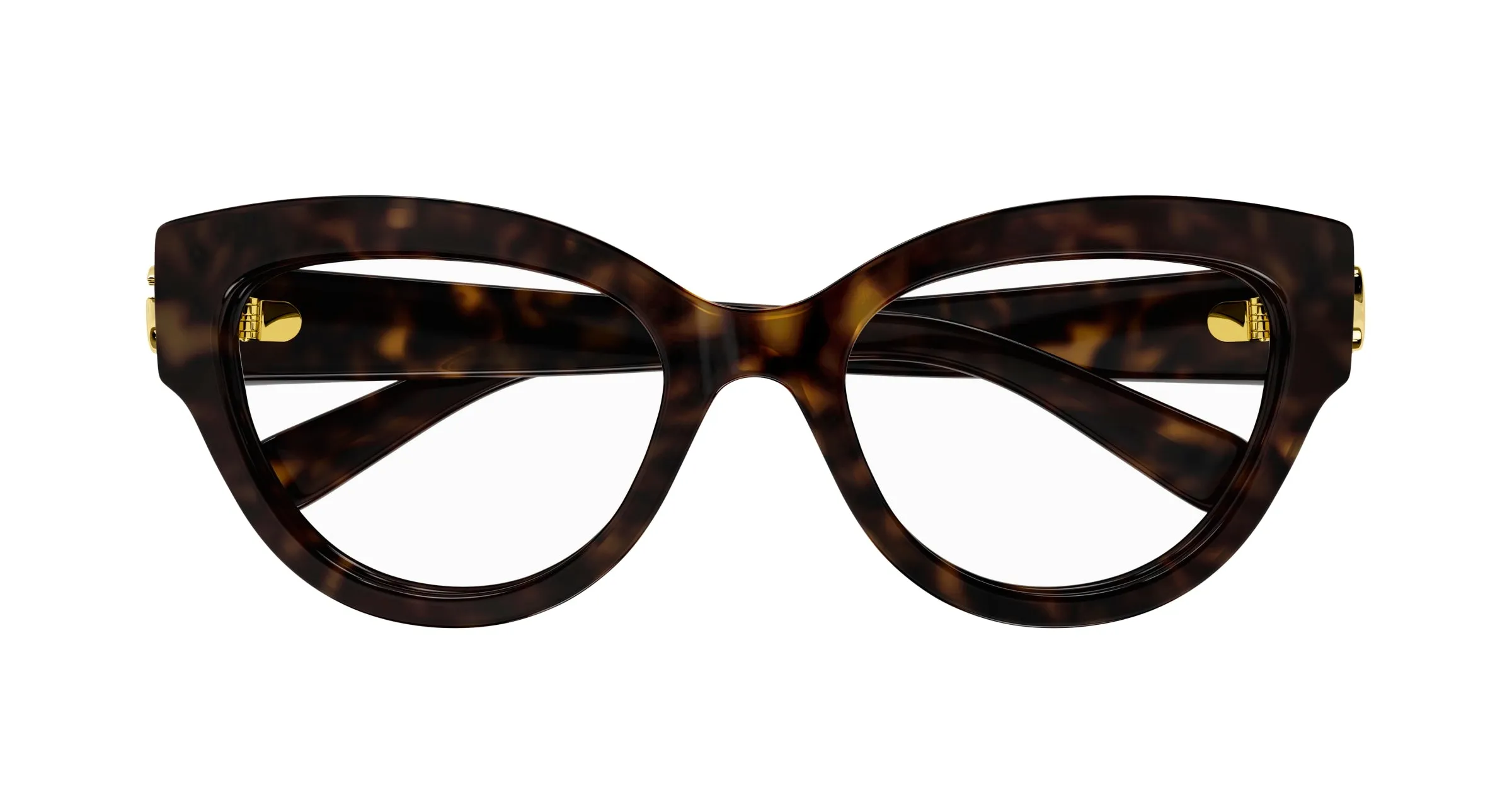 Gucci GG1598O 002 Montature da vista Iniettato Havana Trasparente Cat Eye - immagine 2