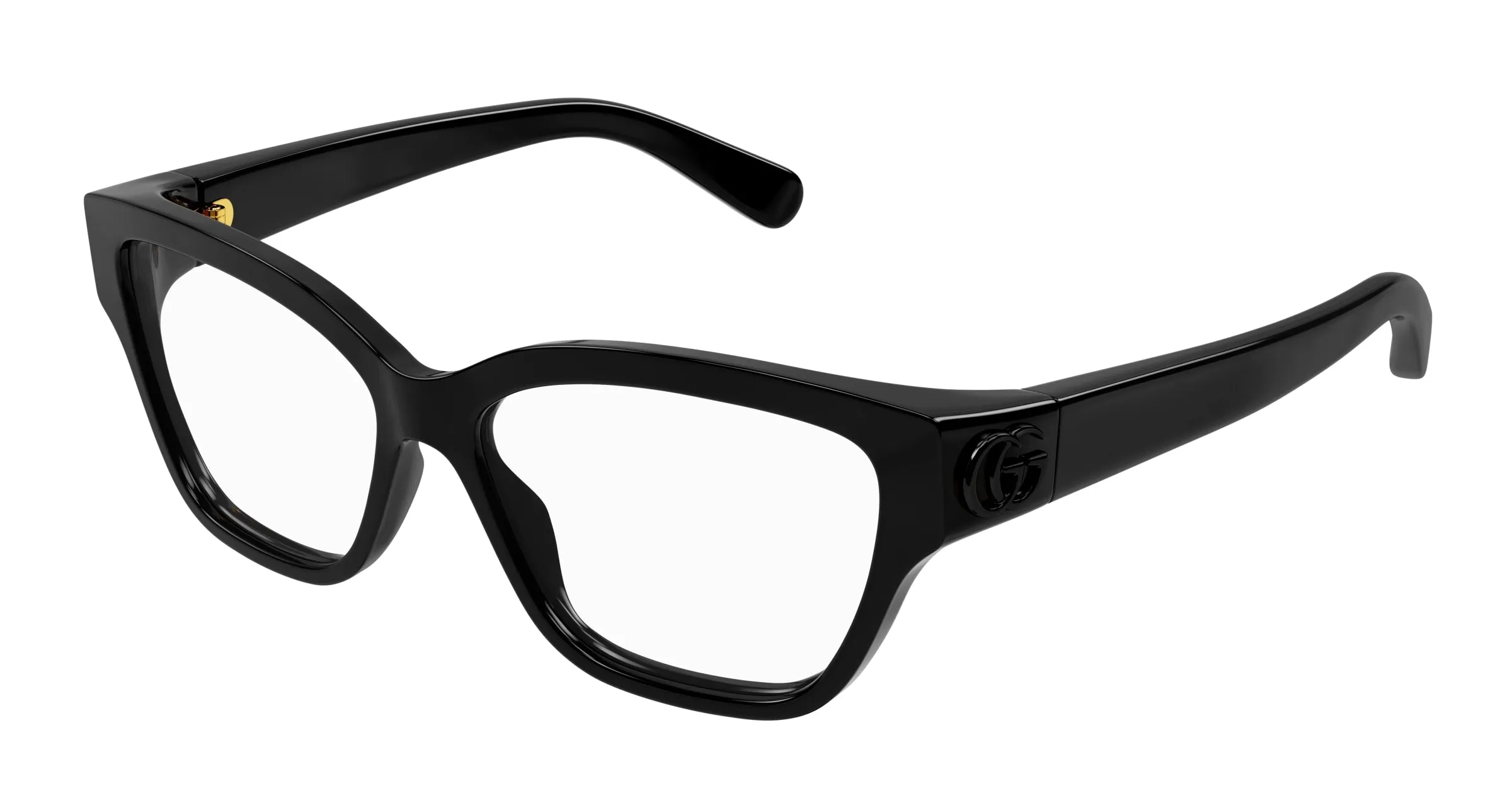 Gucci GG1597O 001 Montature da vista Iniettato Nero Trasparente Cat Eye - immagine 1