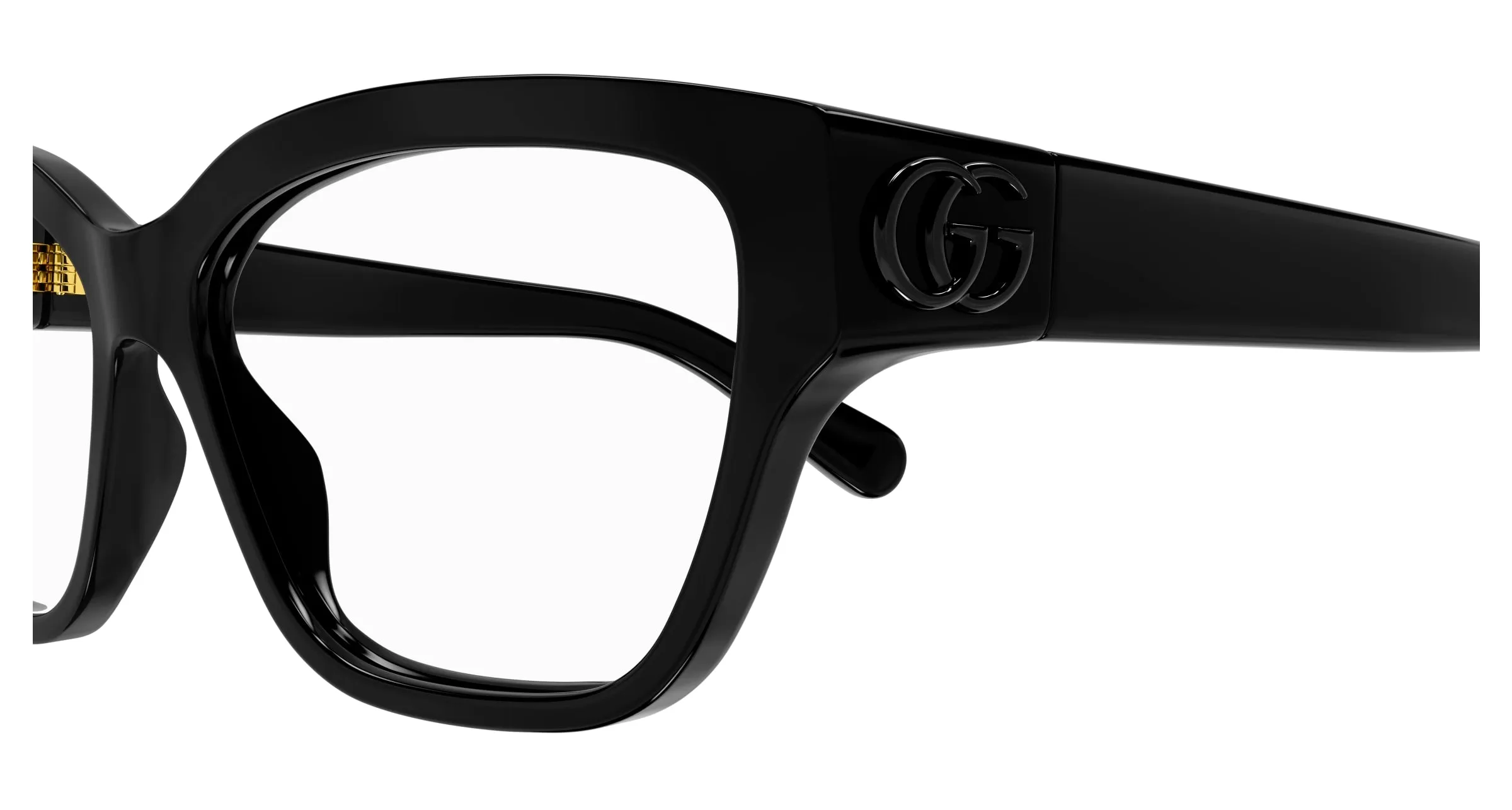 Gucci GG1597O 001 Montature da vista Iniettato Nero Trasparente Cat Eye - immagine 3