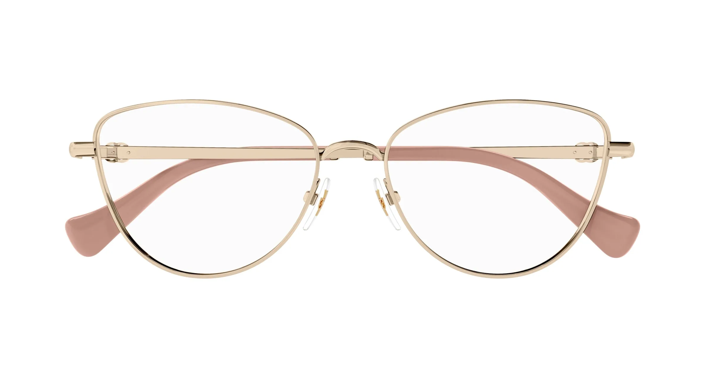 Gucci GG1595O 002 Montature da vista Metallo Oro Trasparente Cat Eye - immagine 2