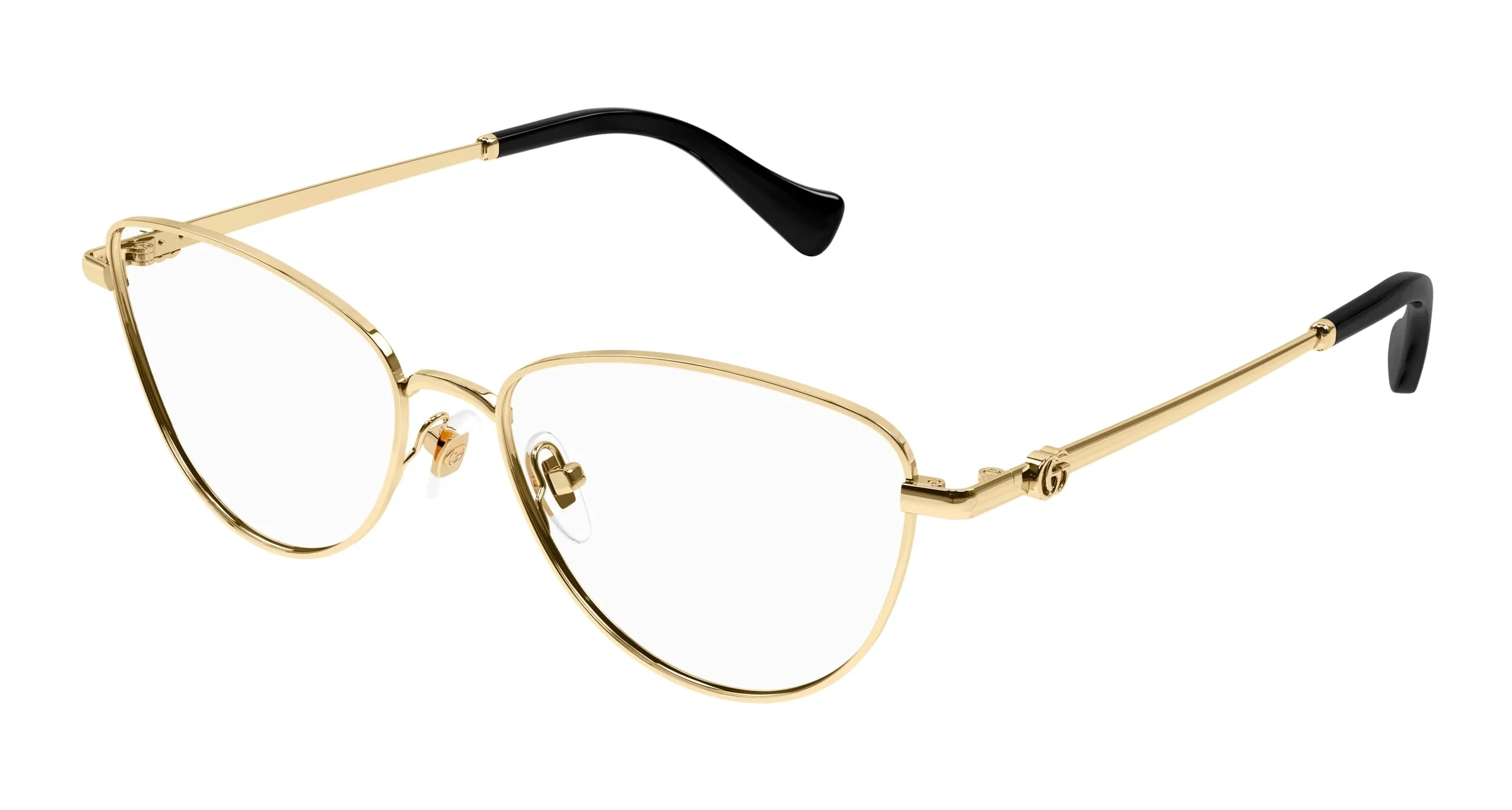 Gucci GG1595O 001 Montature da vista Metallo Oro Trasparente Cat Eye - immagine 1