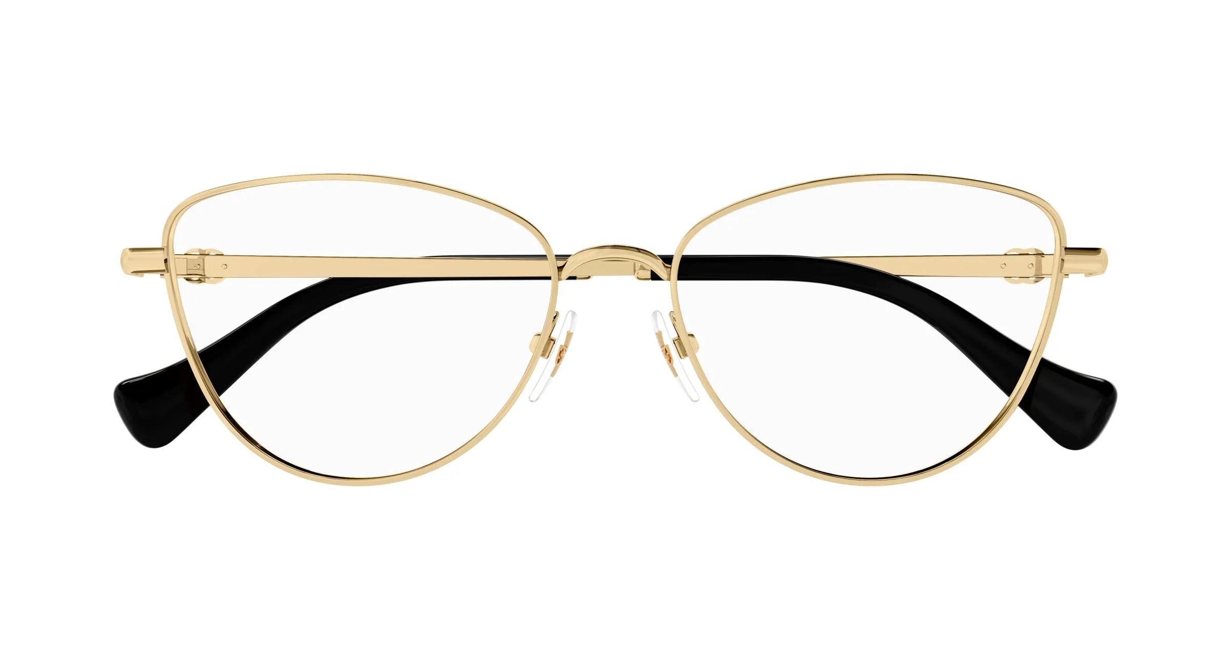 Gucci GG1595O 001 Montature da vista Metallo Oro Trasparente Cat Eye - immagine 2
