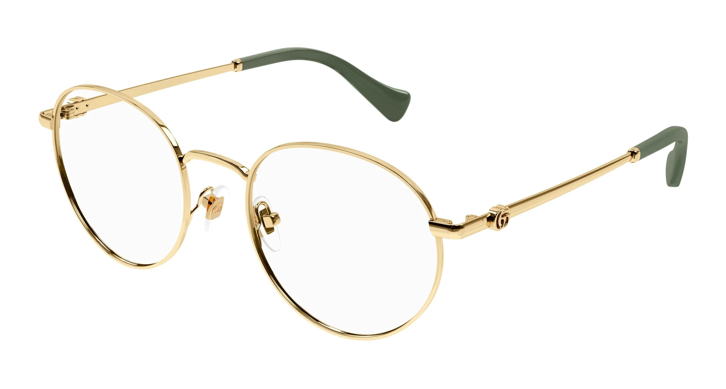 Gucci GG1594O 002 Montature da vista Metallo Oro Trasparente Rotonda - immagine 1