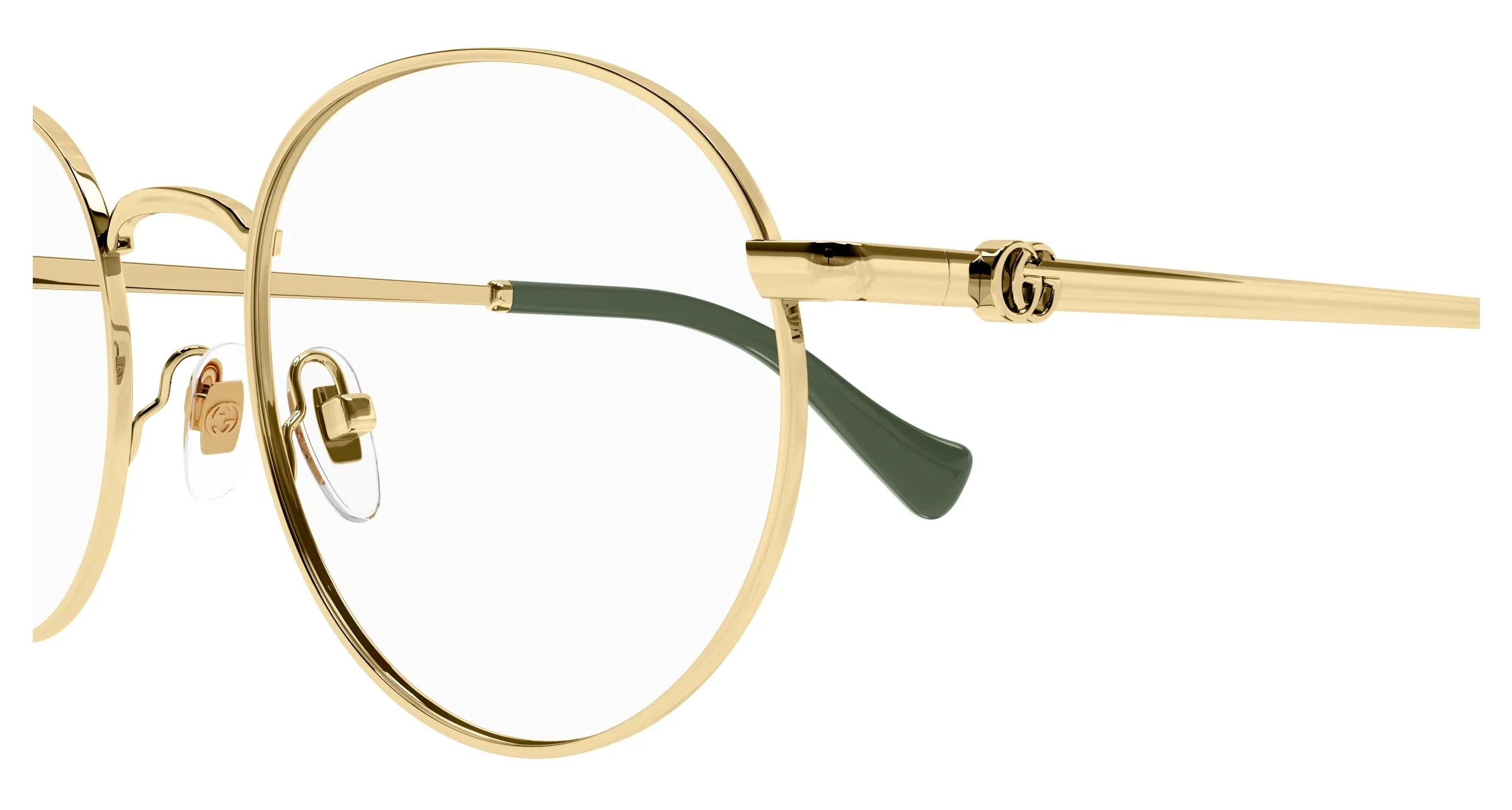 Gucci GG1594O 002 Montature da vista Metallo Oro Trasparente Rotonda - immagine 3