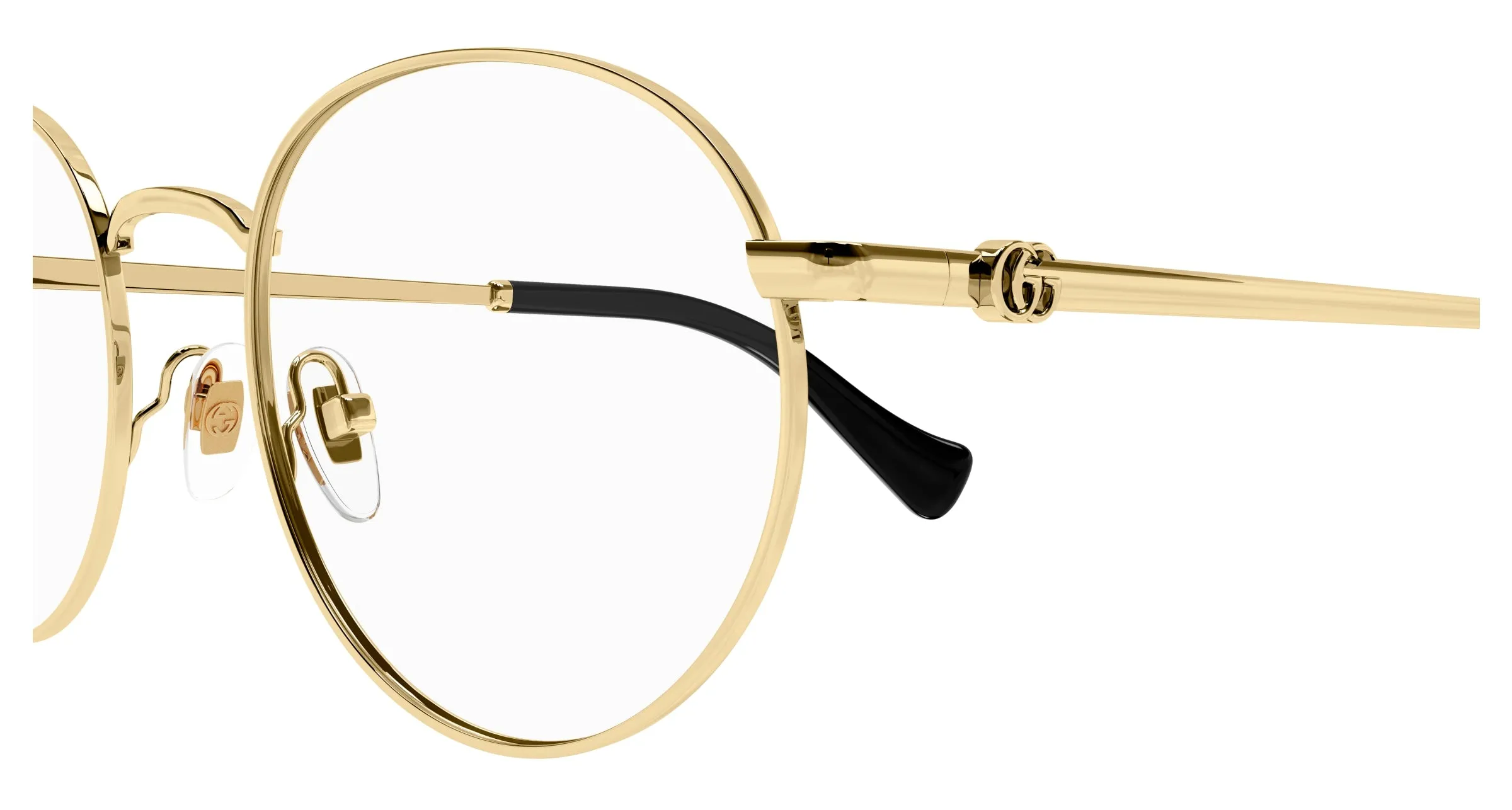 Gucci GG1594O 001 Montature da vista Metallo Oro Trasparente Rotonda - immagine 4