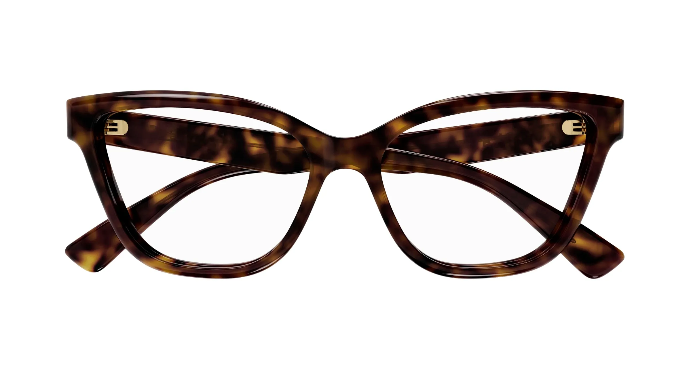 Gucci GG1589O 002 Montature da vista Acetato Havana Trasparente Cat Eye - immagine 2