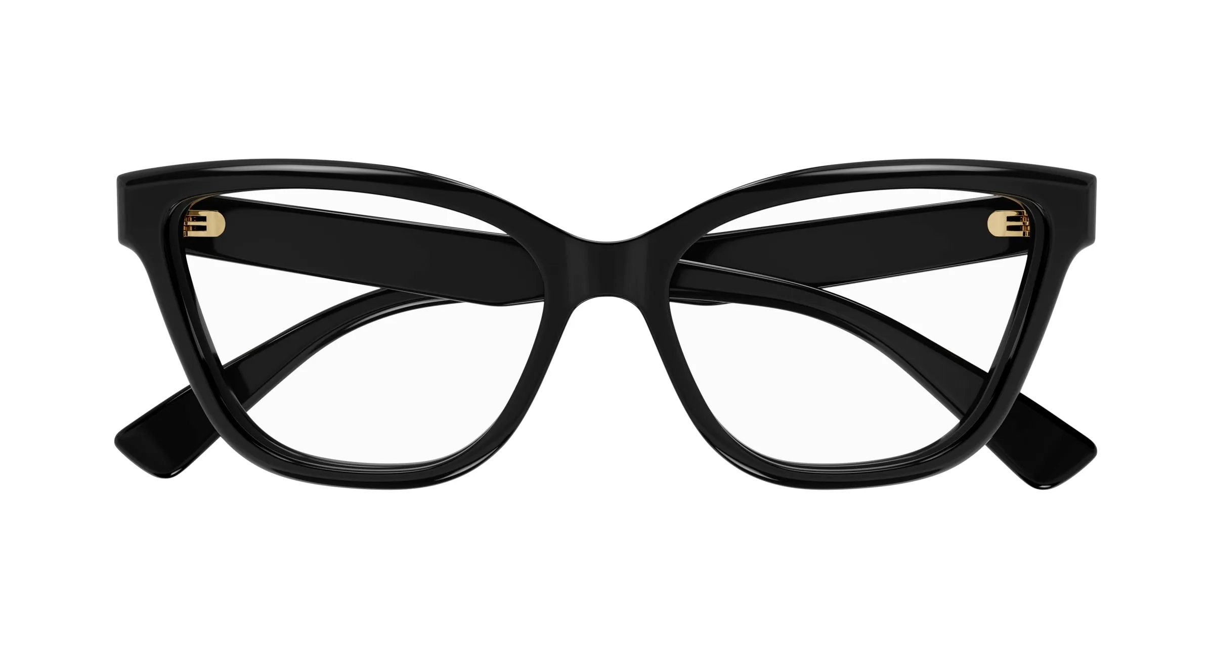 Gucci GG1589O 001 Montature da vista Acetato Nero Trasparente Cat Eye - immagine 2