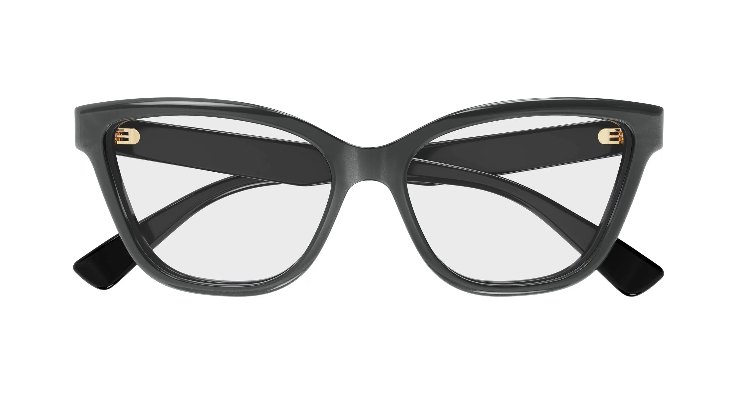 Gucci GG1589O 001 Montature da vista Acetato Nero Trasparente Cat Eye - immagine 3