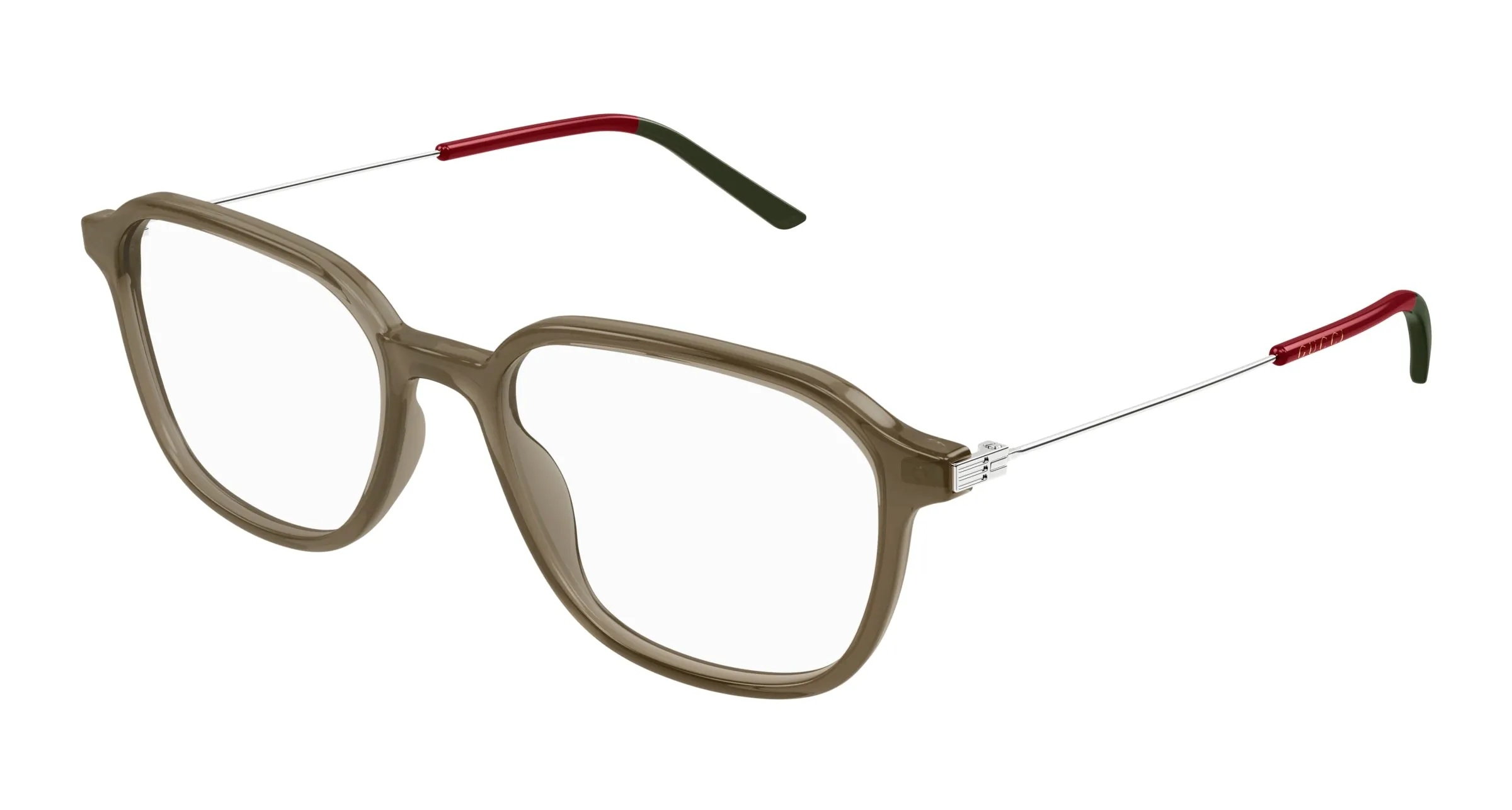 Gucci GG1576O 004 Montature da vista Acetato Verde Trasparente Squadrata - immagine 1