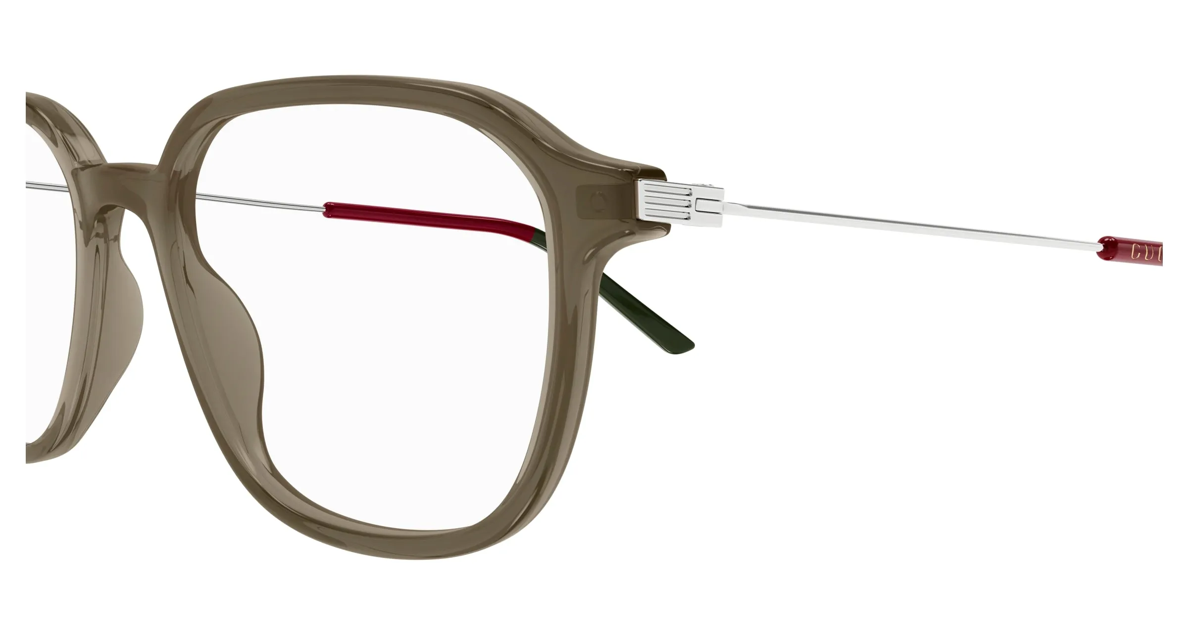 Gucci GG1576O 004 Montature da vista Acetato Verde Trasparente Squadrata - immagine 3