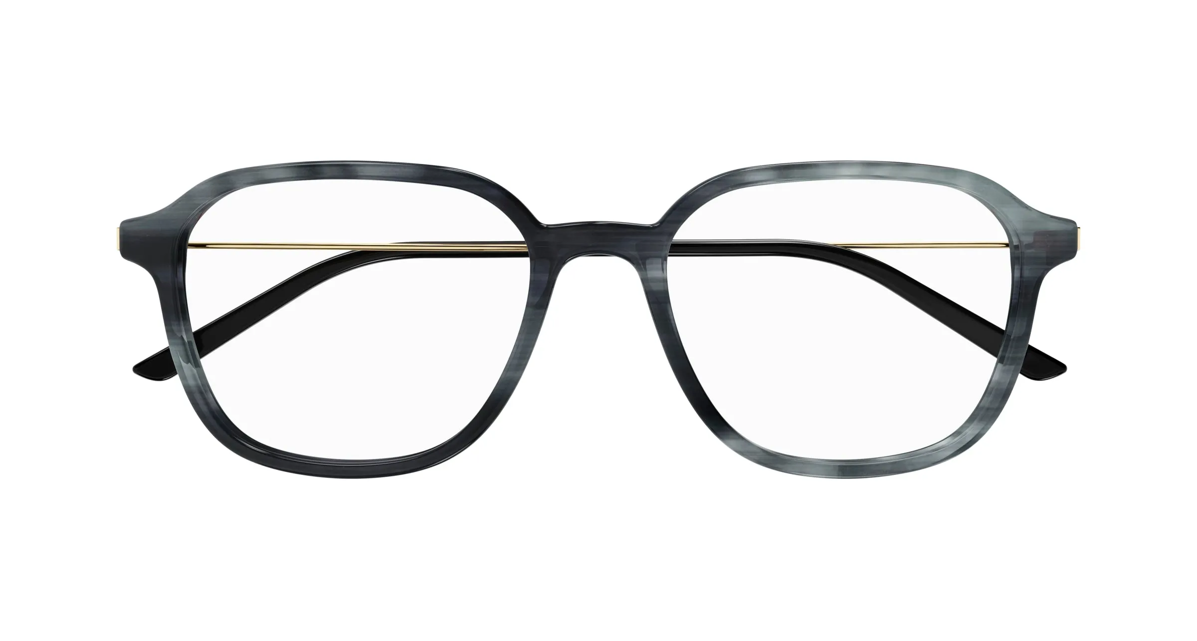 Gucci GG1576O 003 Montature da vista Acetato Grigio Trasparente Squadrata - immagine 2