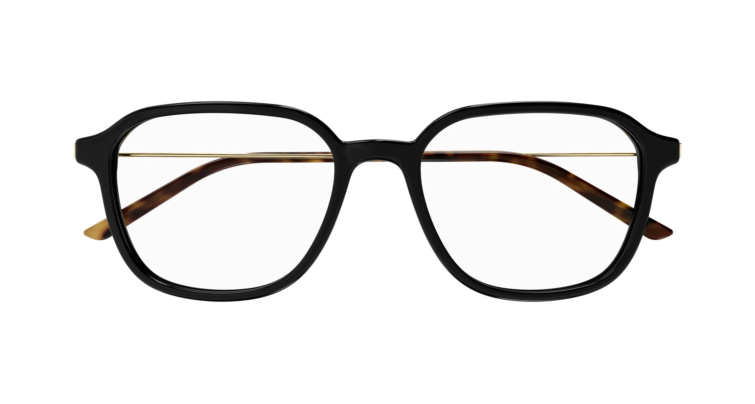 Gucci GG1576O 001 Montature da vista Acetato Nero Trasparente Squadrata - immagine 2