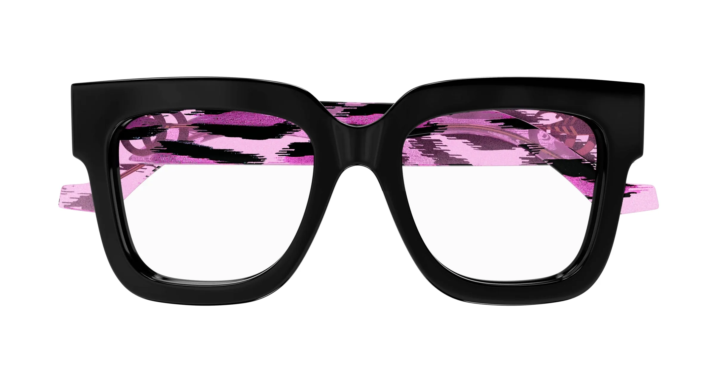 Gucci GG1549O 003 Montature da vista Acetato Nero Trasparente Squadrata - immagine 2