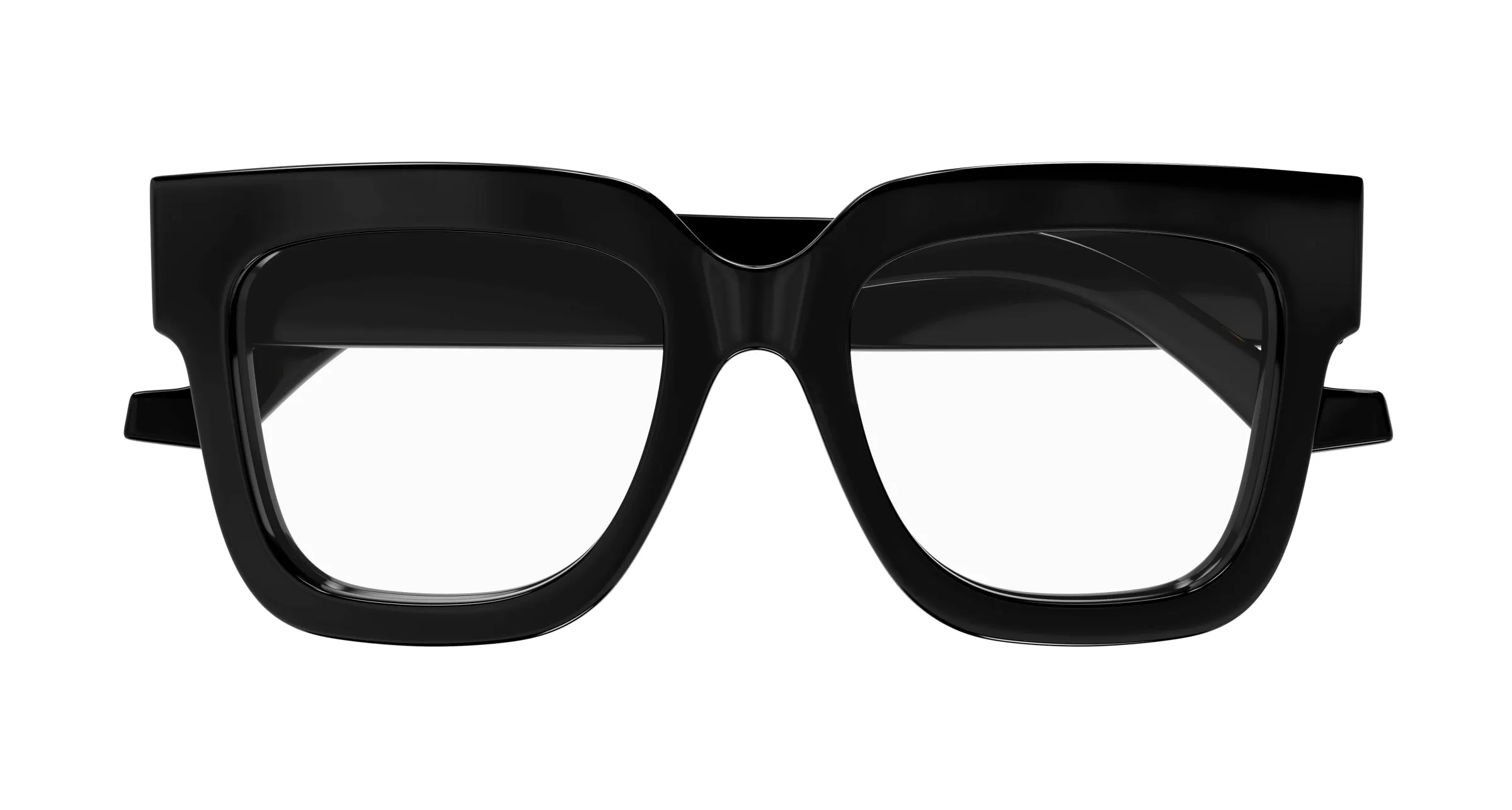 Gucci GG1549O 001 Montature da vista Acetato Nero Trasparente Squadrata - immagine 2