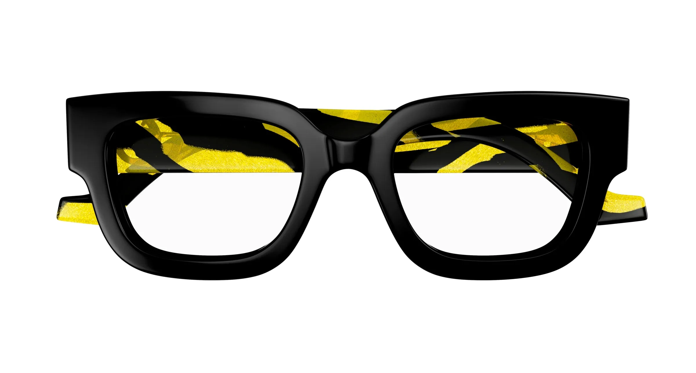 Gucci GG1548O 006 Montature da vista Acetato Nero Trasparente Squadrata - immagine 2