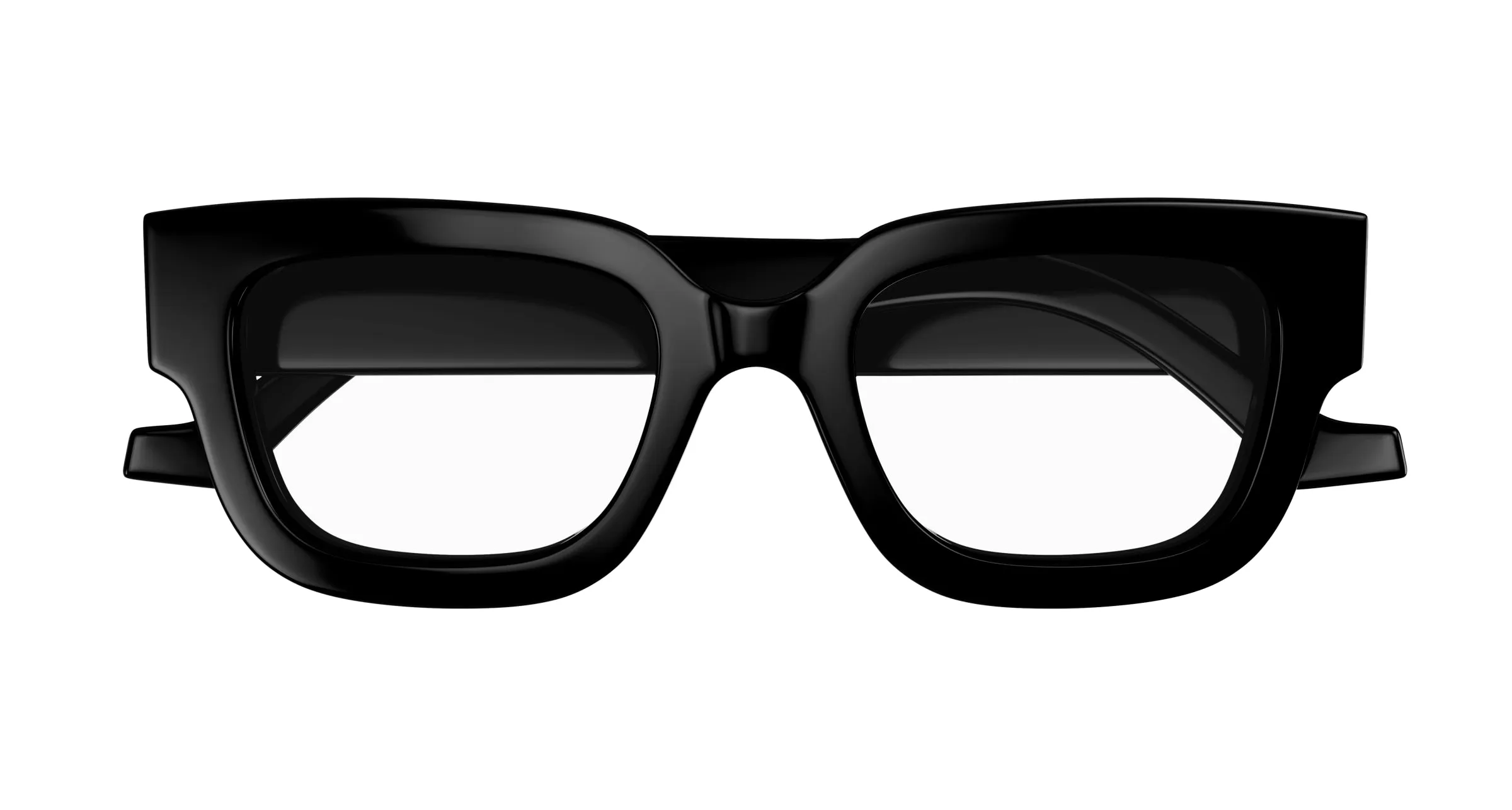 Gucci GG1548O 001 Montature da vista Acetato Nero Trasparente Squadrata - immagine 2