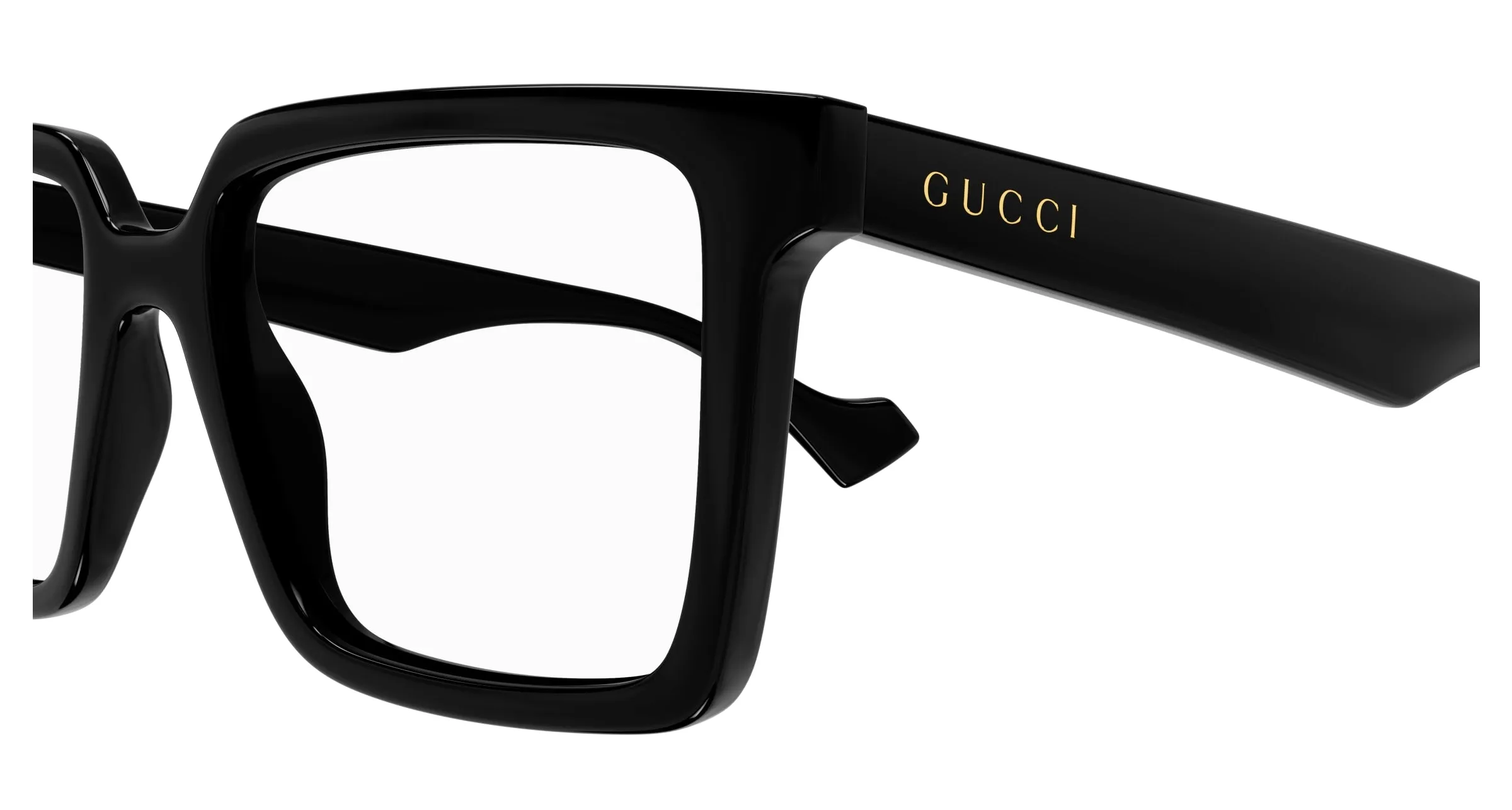 Gucci GG1540O 005 Montature da vista Iniettato Nero Trasparente Squadrata - immagine 3