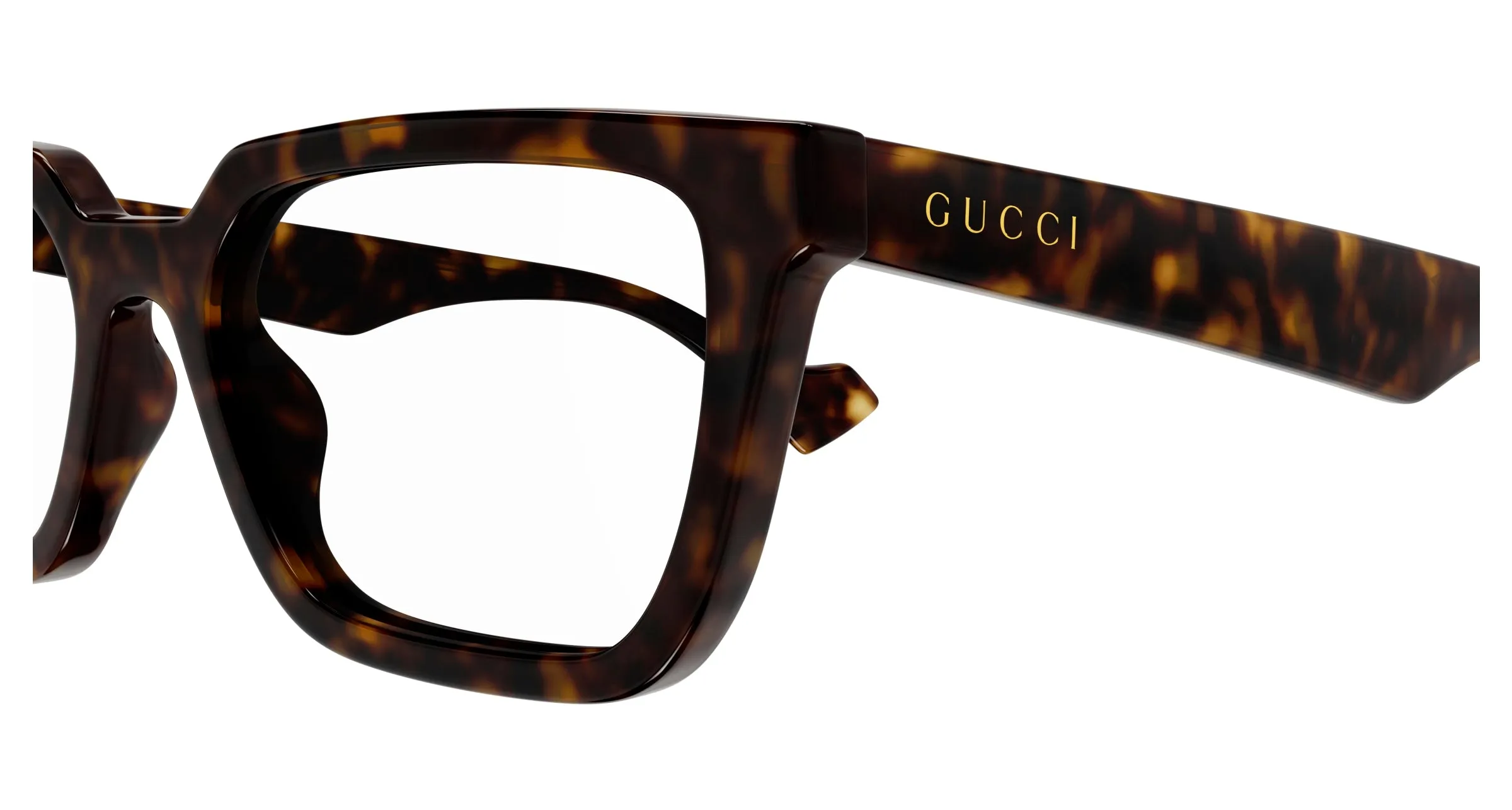 Gucci GG1539O 002 Montature da vista Iniettato Havana Trasparente Squadrata - immagine 3