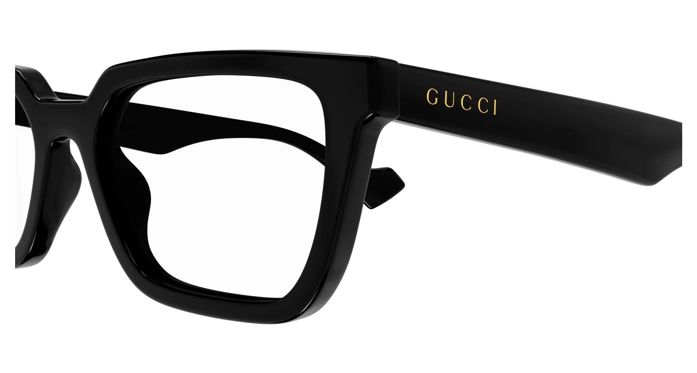 Gucci GG1539O 001 Montature da vista Iniettato Nero Trasparente Squadrata - immagine 3