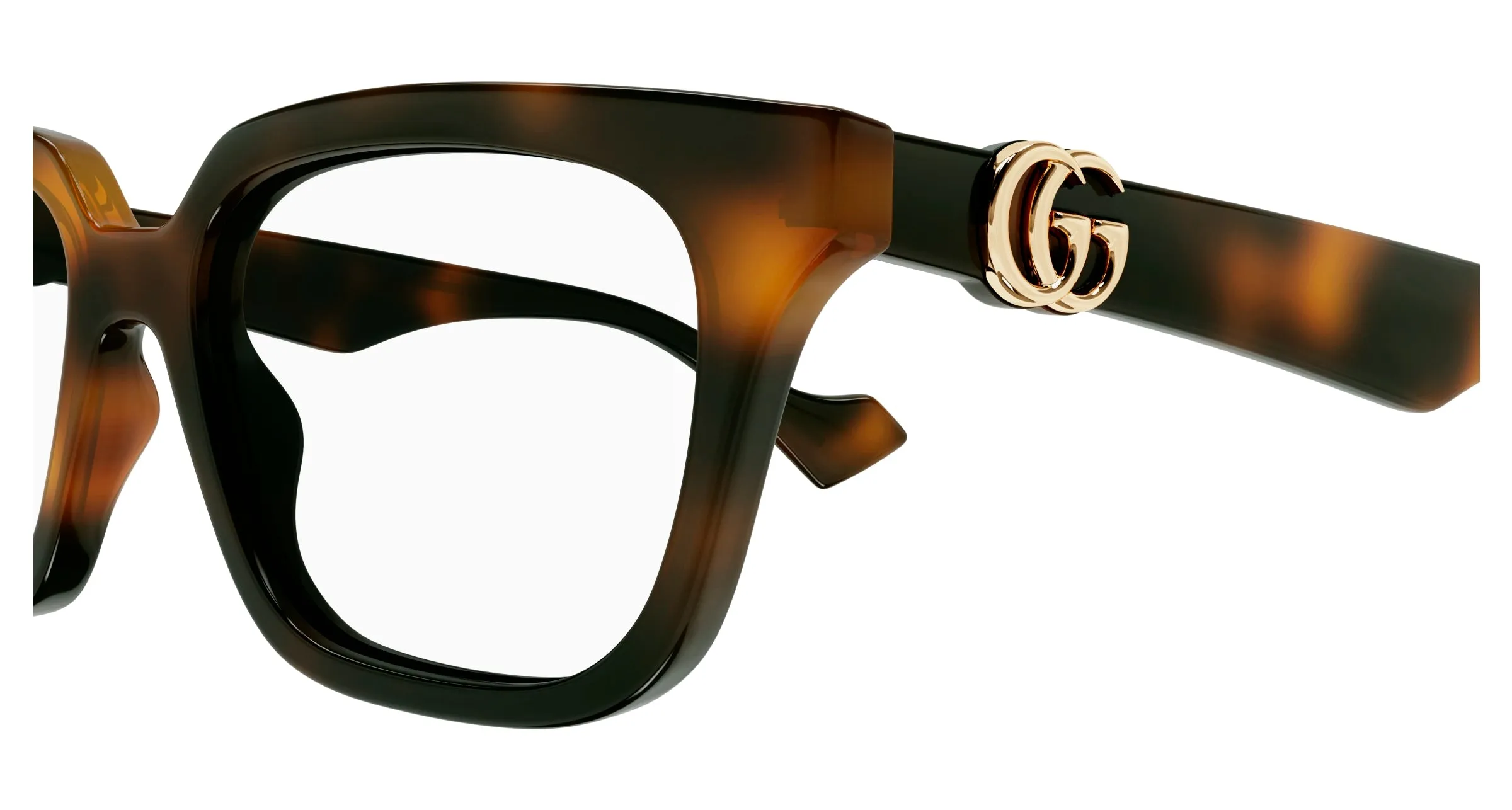 Gucci GG1536O 006 Montature da vista Iniettato Havana Trasparente Cat Eye - immagine 4