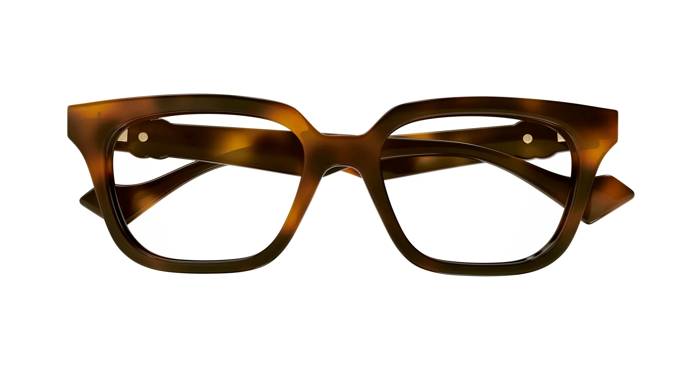 Gucci GG1536O 002 Montature da vista Iniettato Havana Trasparente Cat Eye - immagine 2