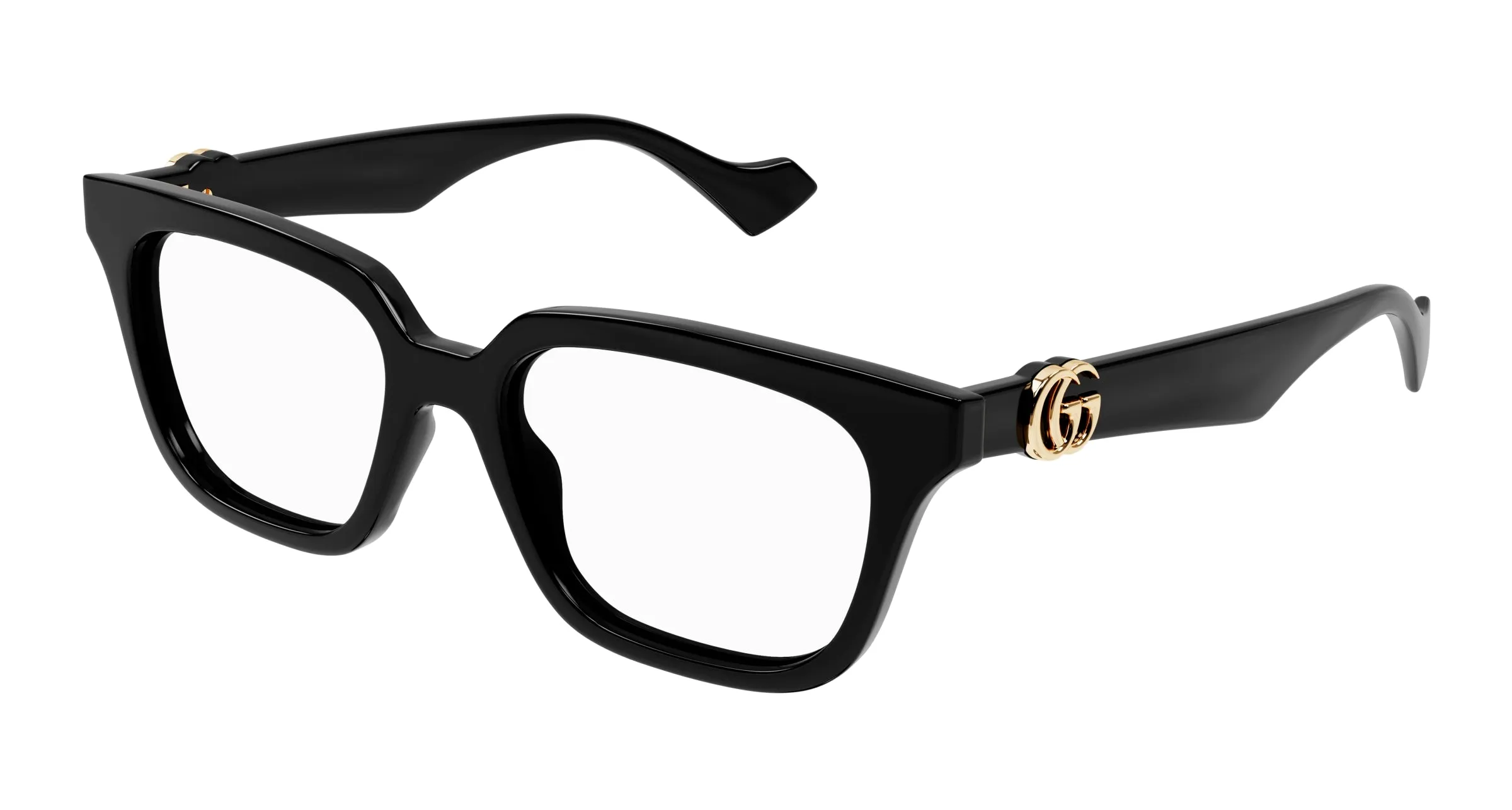 Gucci GG1536O 001 Montature da vista Iniettato Nero Trasparente Cat Eye - immagine 1