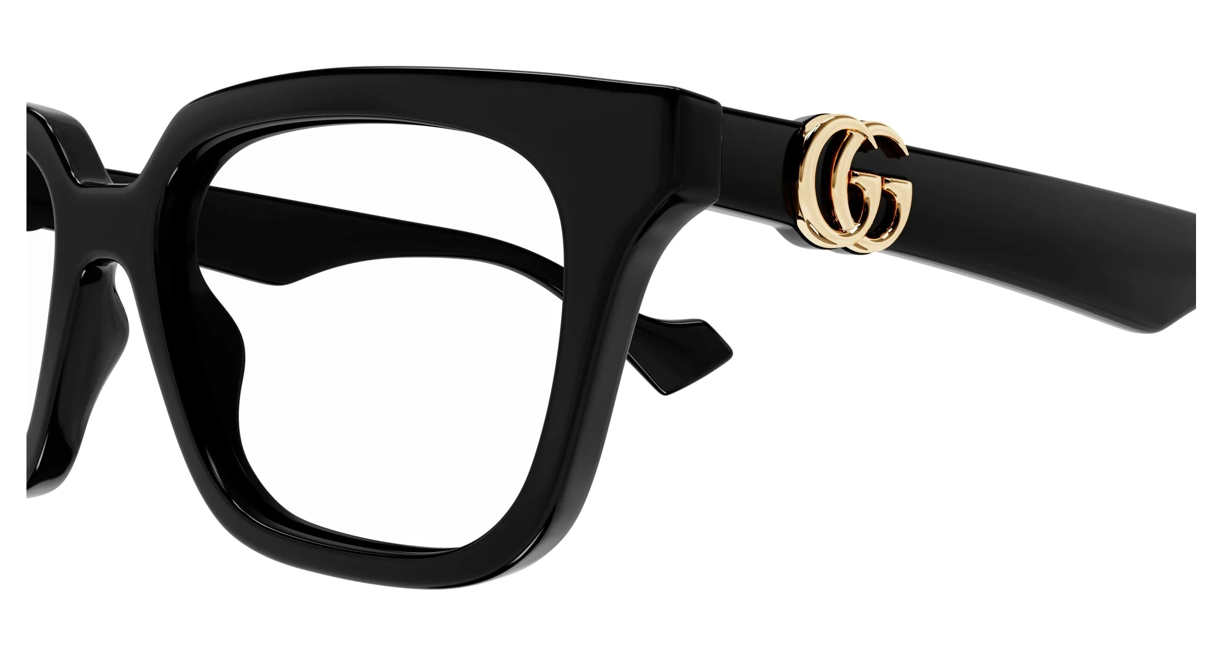 Gucci GG1536O 001 Montature da vista Iniettato Nero Trasparente Cat Eye - immagine 3