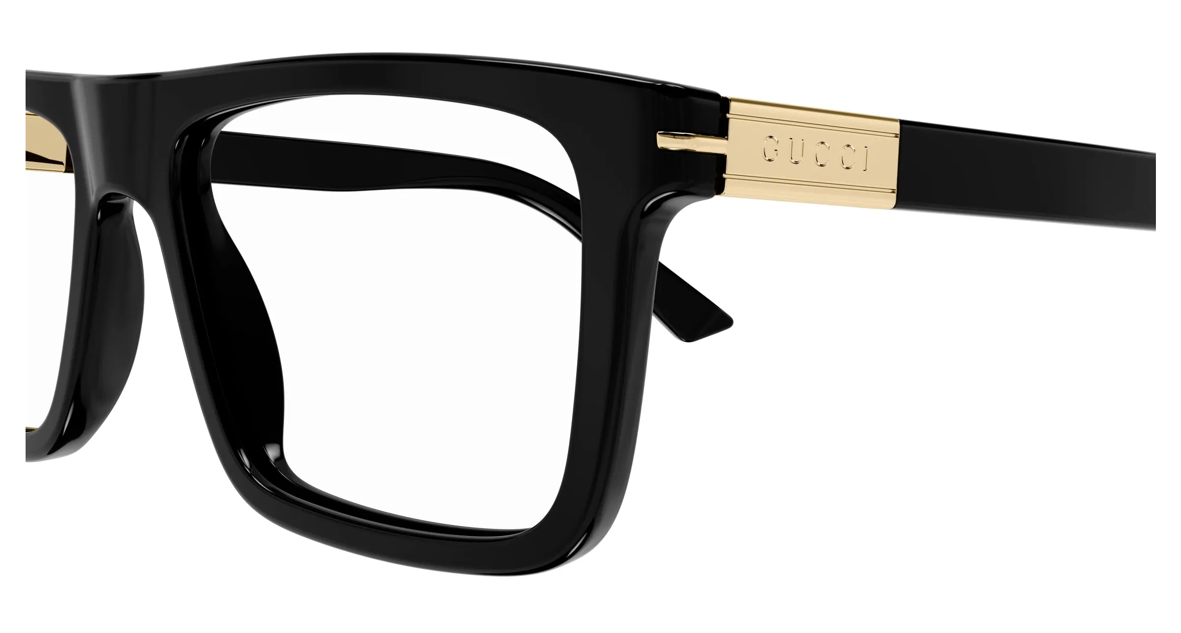 Gucci GG1504O 005 Montature da vista Acetato Nero Trasparente Squadrata - immagine 3