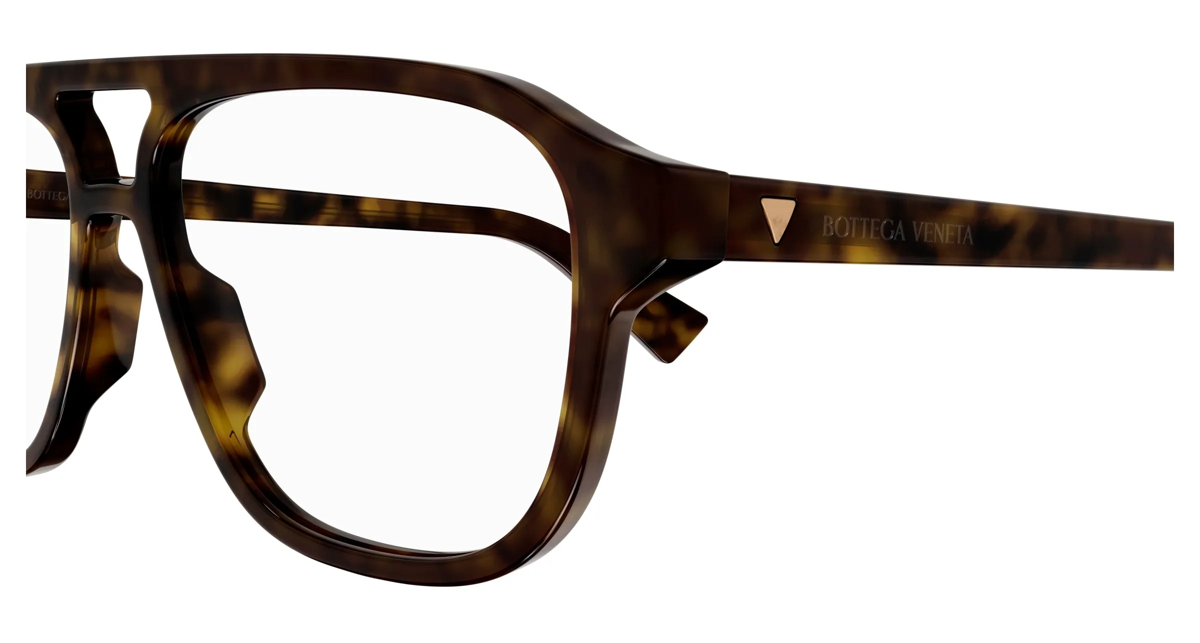 Bottega Veneta BV1294O 002 Montature da vista Acetato Havana Trasparente Pilot - immagine 3