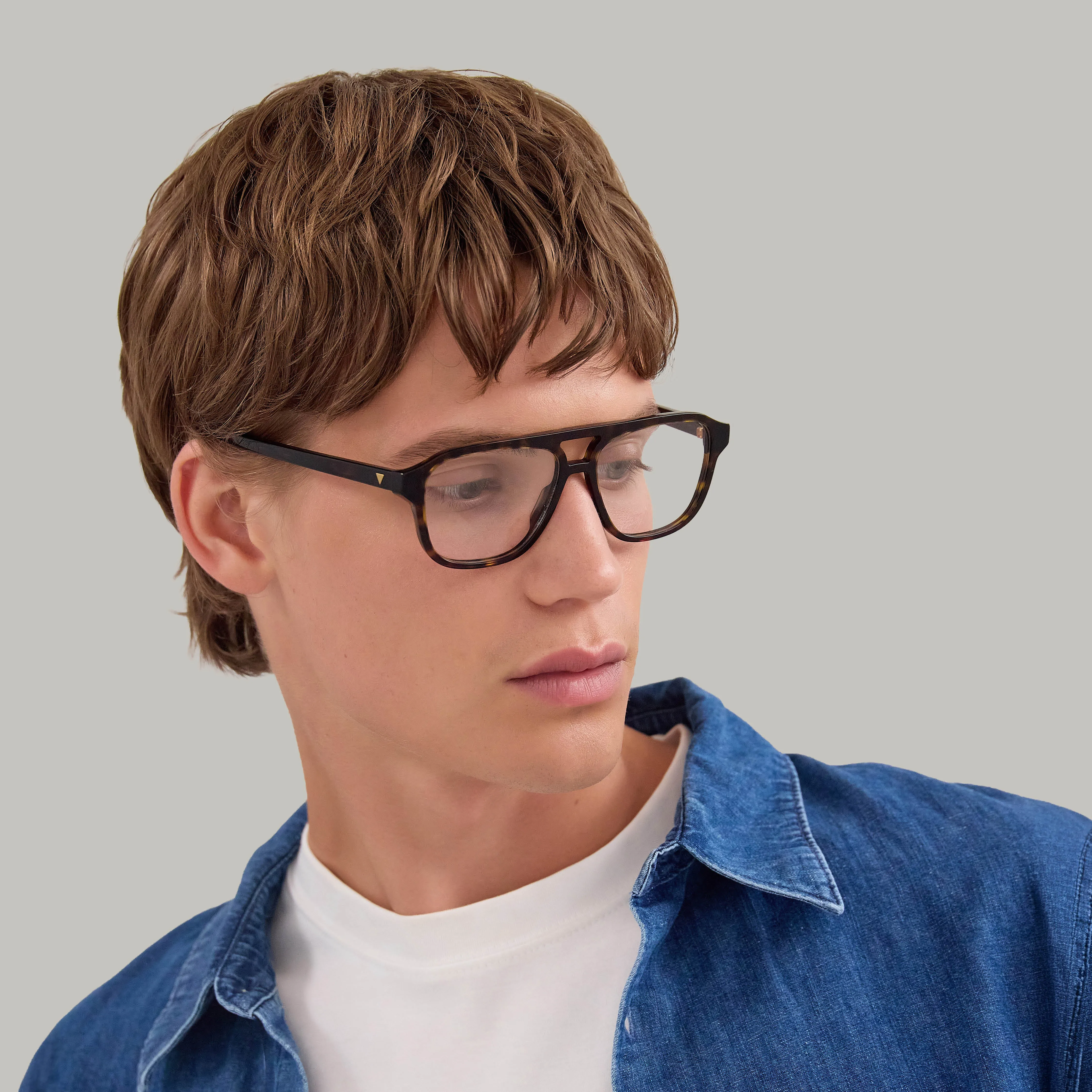 Bottega Veneta BV1294O 002 Montature da vista Acetato Havana Trasparente Pilot - immagine 4