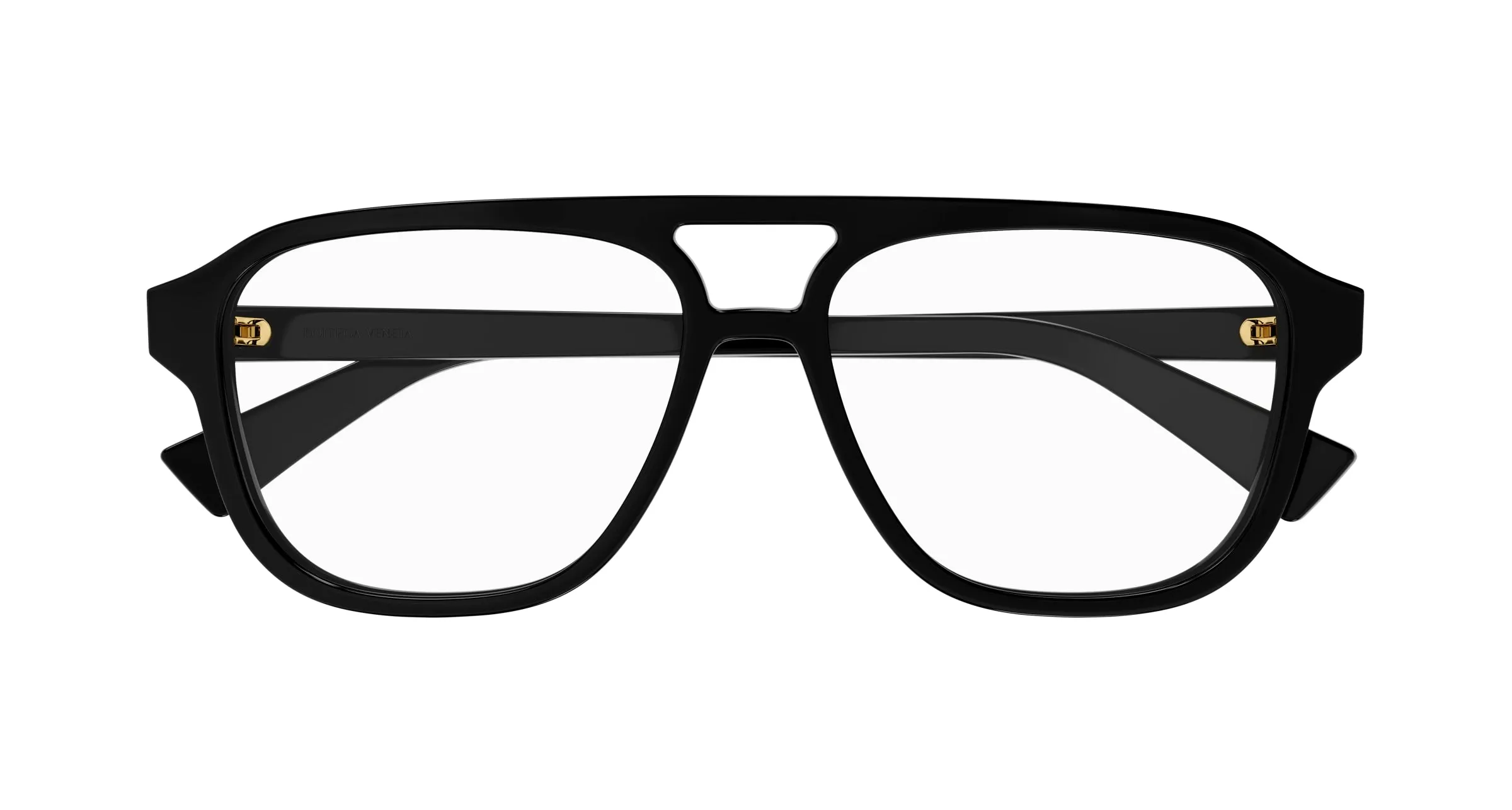 Bottega Veneta BV1294O 001 Montature da vista Acetato Nero Trasparente Pilot - immagine 2