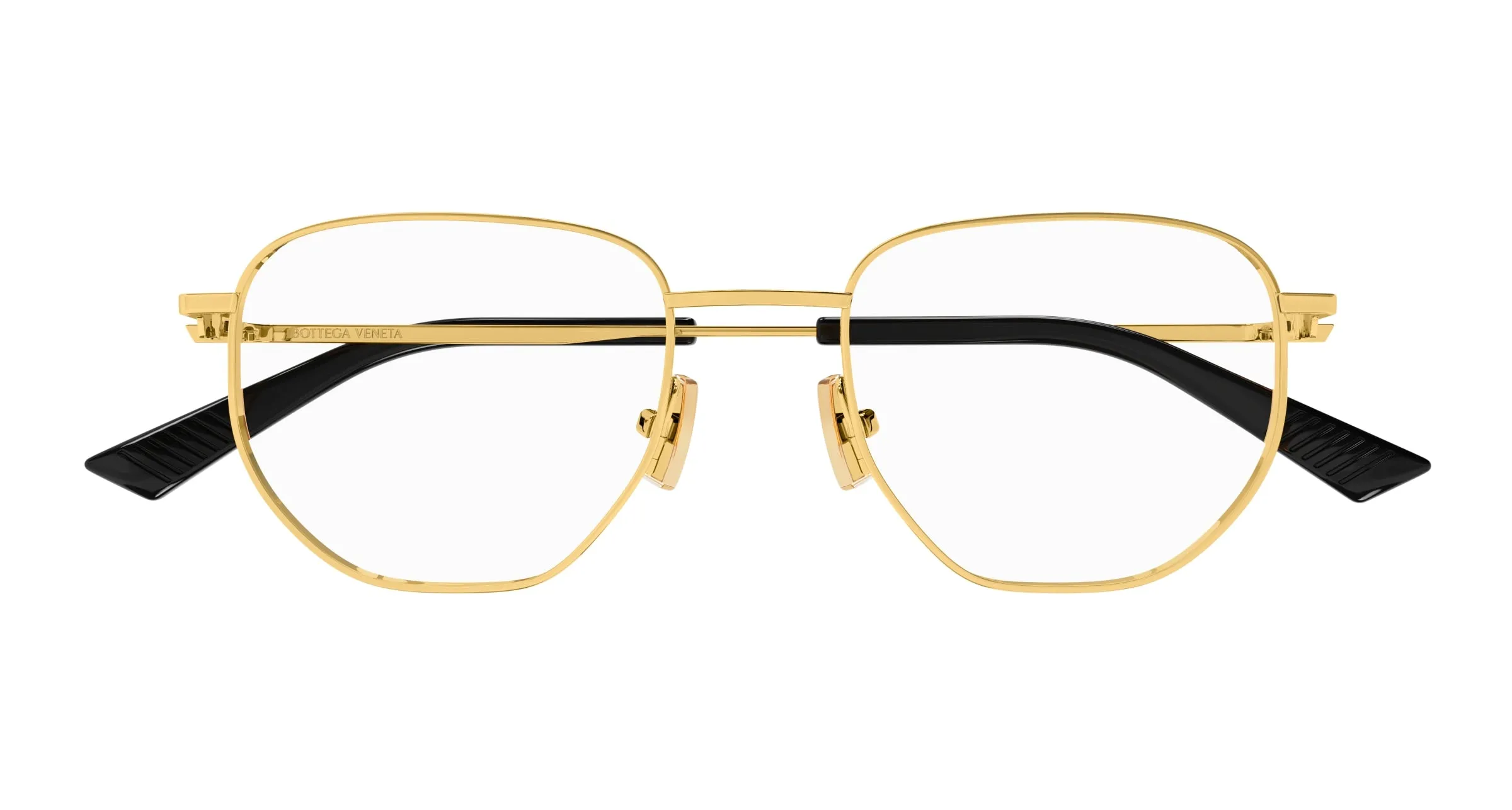 Bottega Veneta BV1301O 001 Montature da vista Metallo Oro Trasparente Rotonda - immagine 2