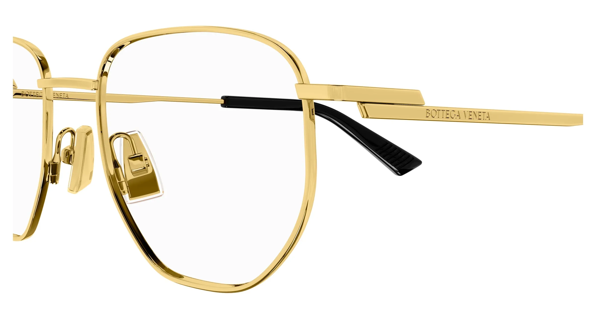 Bottega Veneta BV1301O 001 Montature da vista Metallo Oro Trasparente Rotonda - immagine 3
