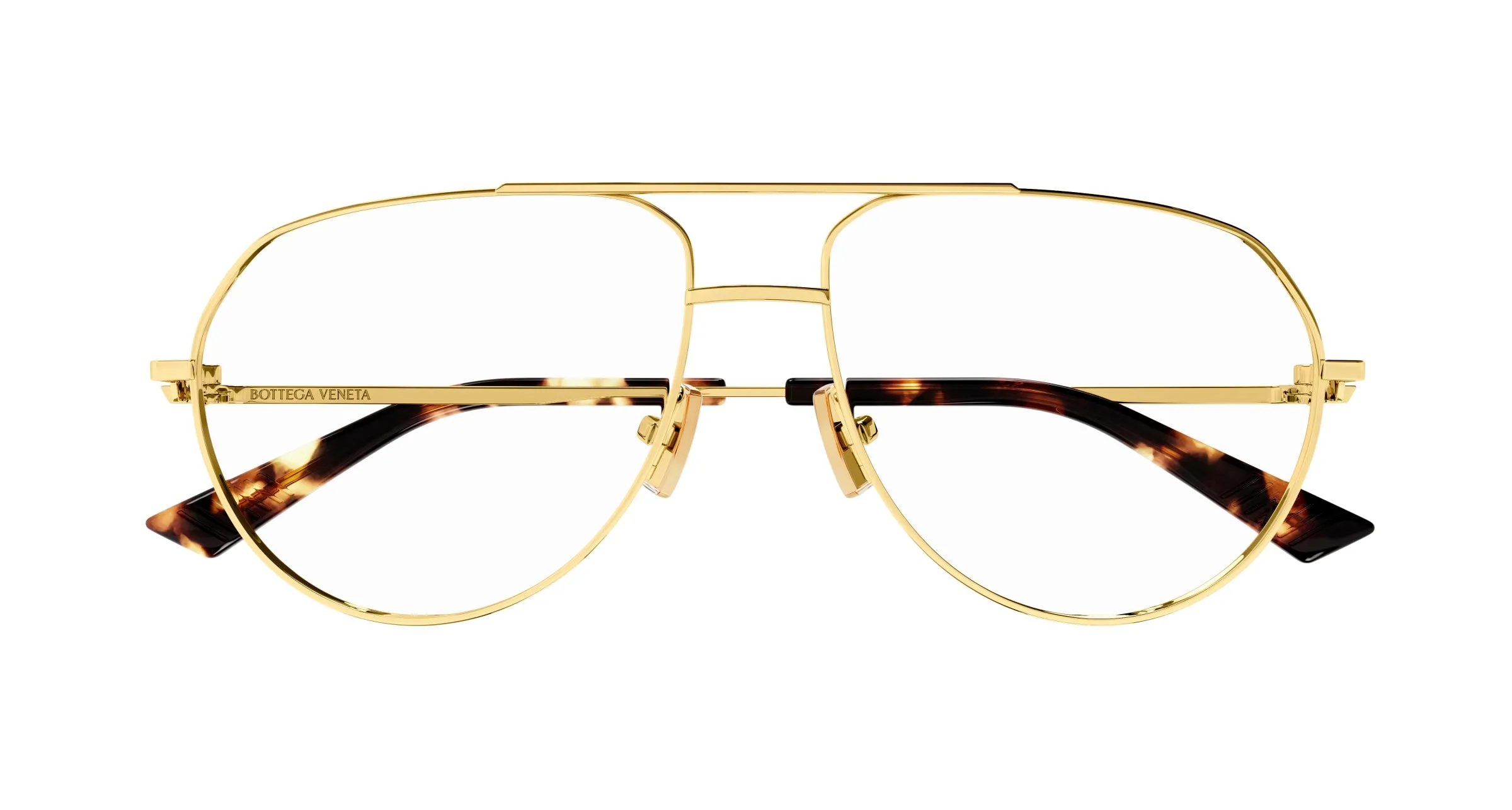 Bottega Veneta BV1302O 001 Montature da vista Metallo Oro Trasparente Pilot - immagine 2