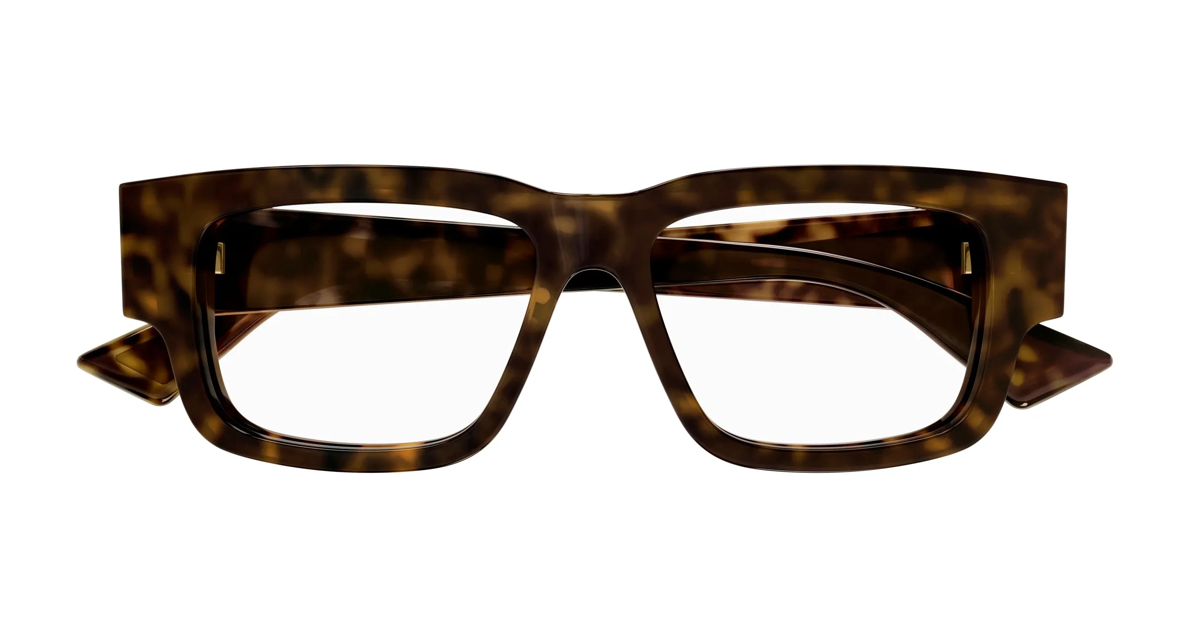 Bottega Veneta Donna BV1280O 002 Montature da vista Acetato Havana Trasparente Squadrata - immagine 2