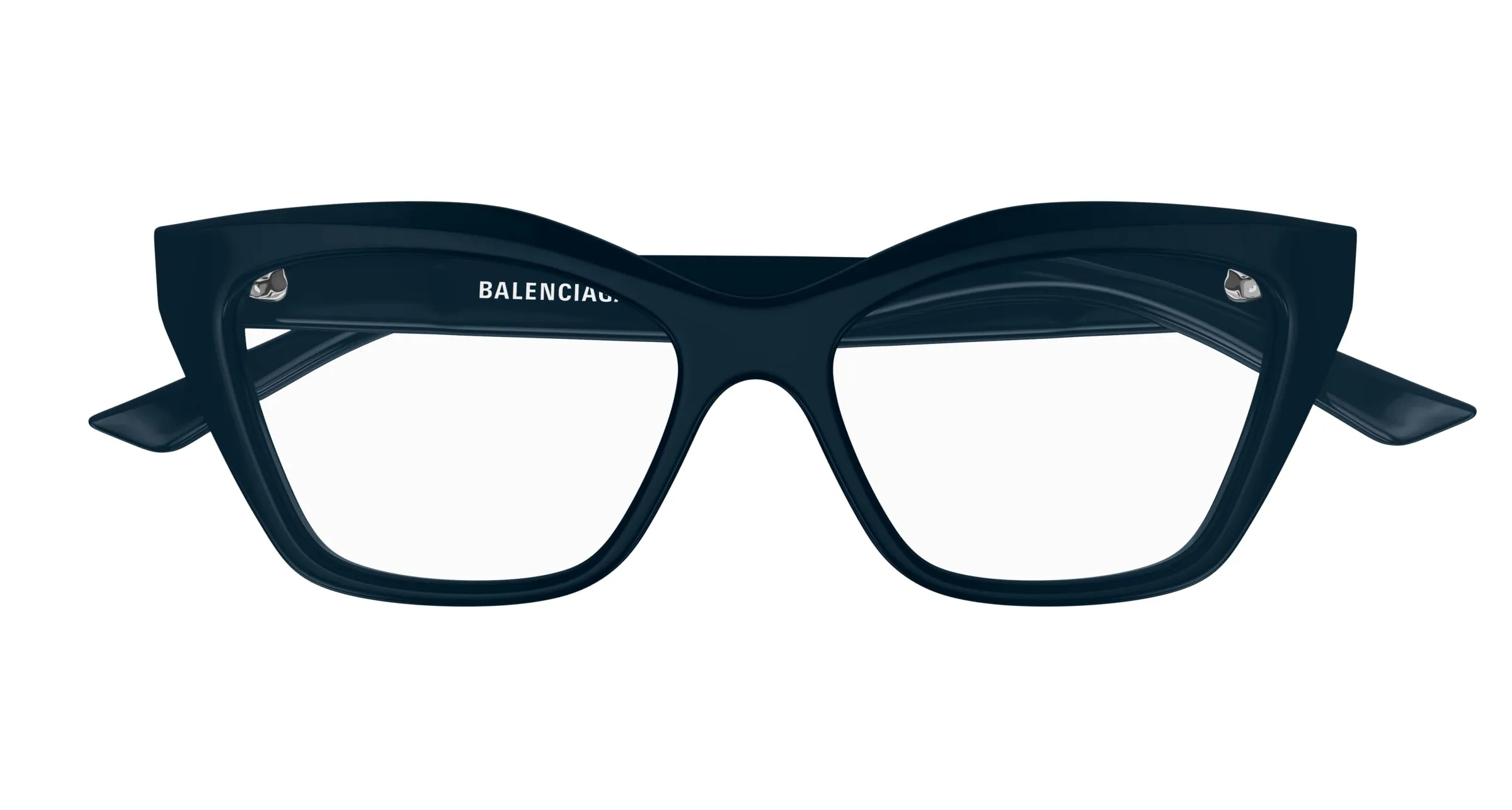 Balenciaga BB0342O 008 Montature da vista Acetato Blu Trasparente Cat Eye - immagine 2