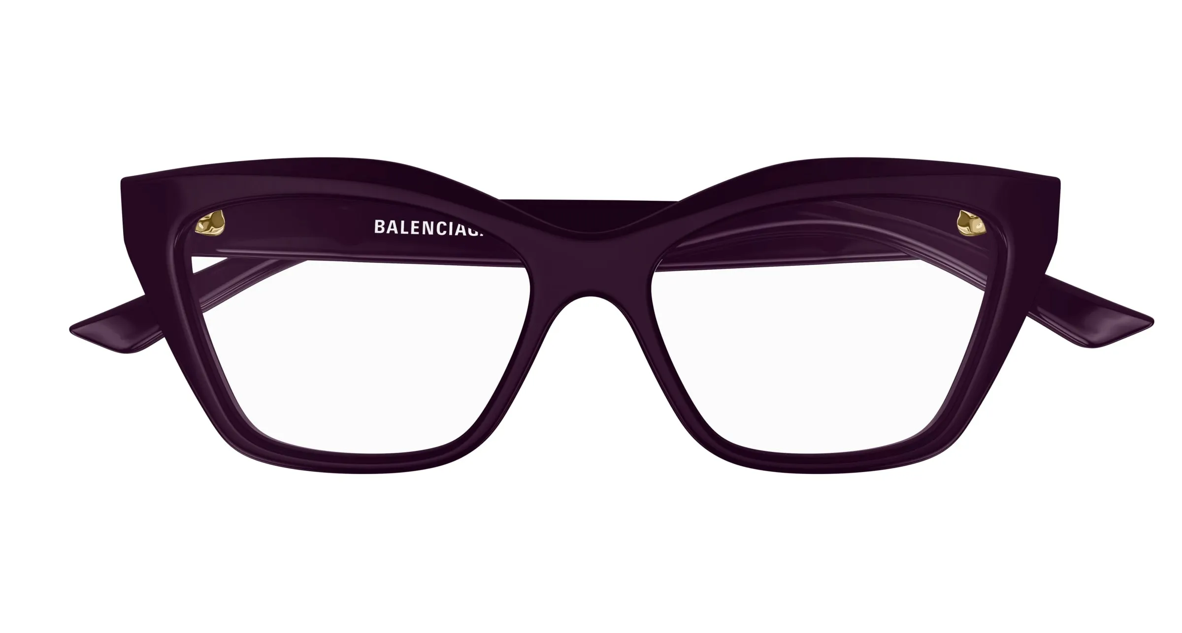 Balenciaga BB0342O 007 Montature da vista Acetato Viola Trasparente Cat Eye - immagine 2