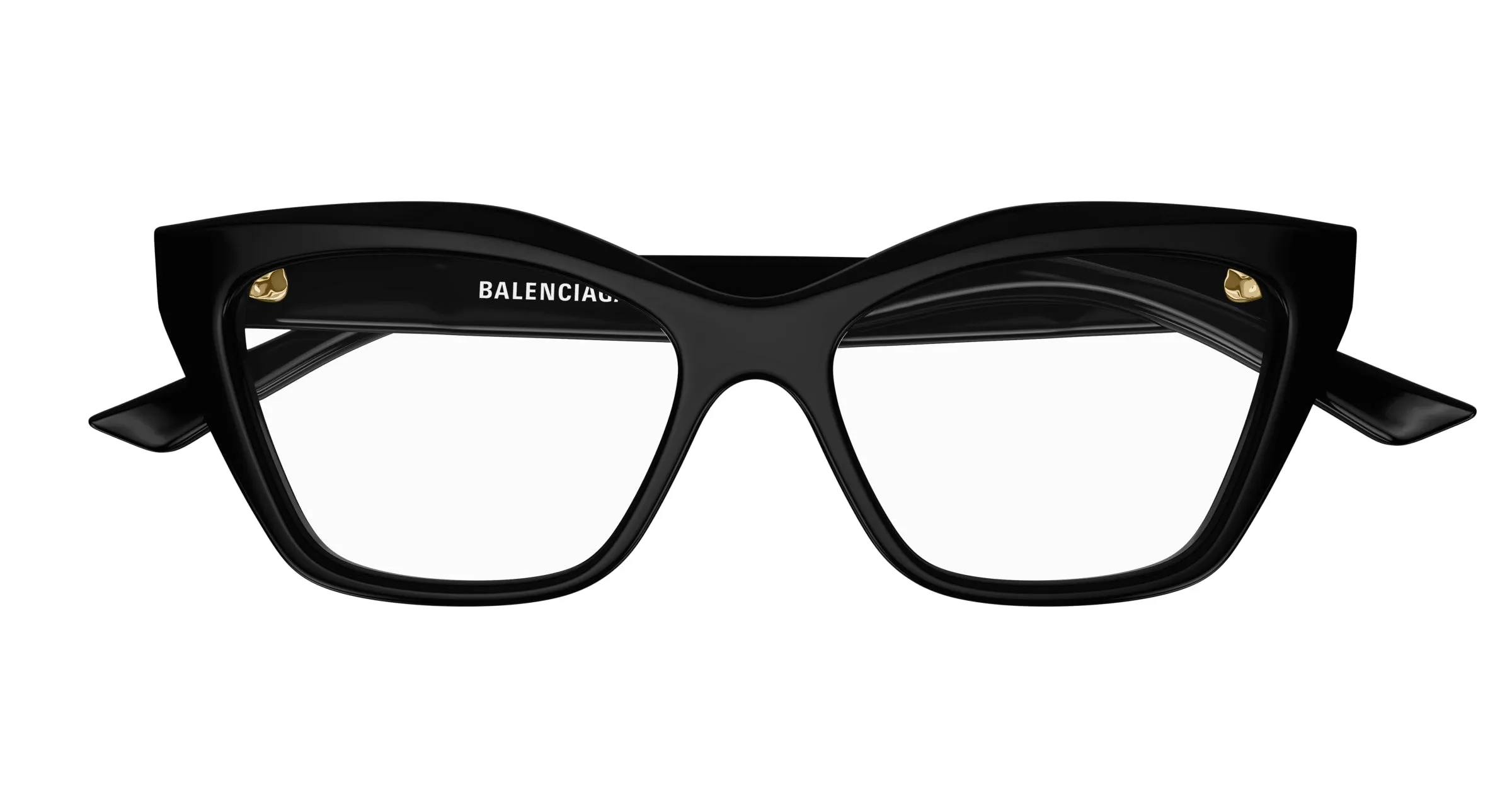 Balenciaga BB0342O 005 Montature da vista Acetato Nero Trasparente Cat Eye - immagine 2