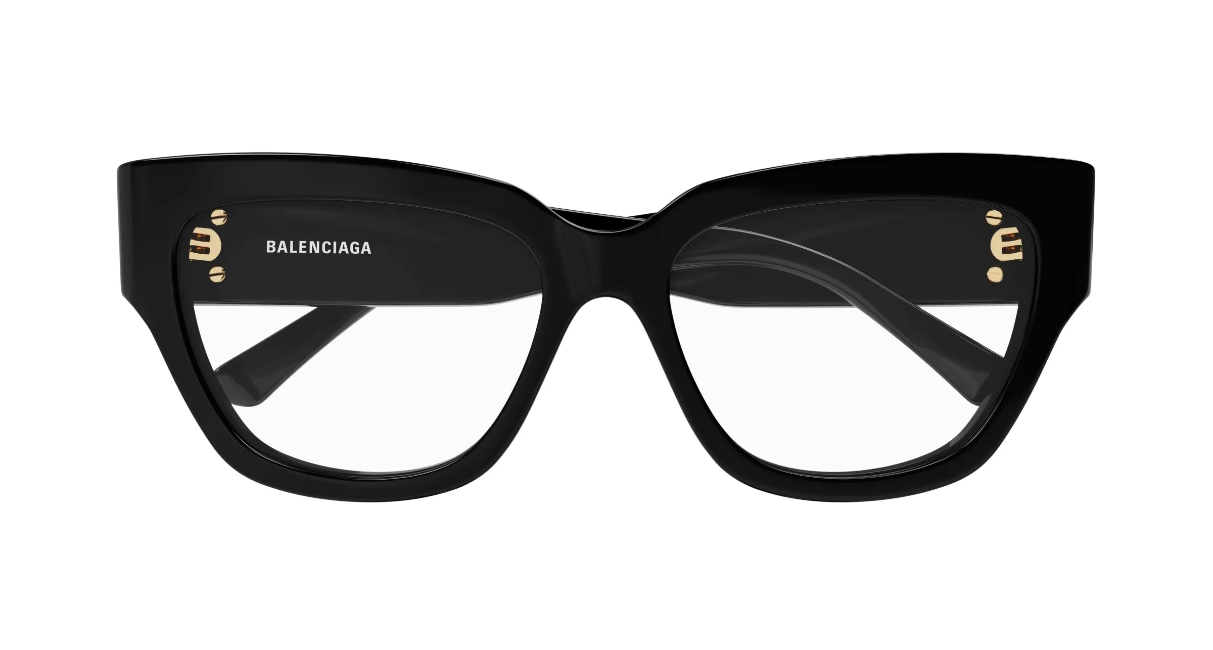Balenciaga BB0326O 001 Montature da vista Acetato Nero Trasparente Squadrata - immagine 2