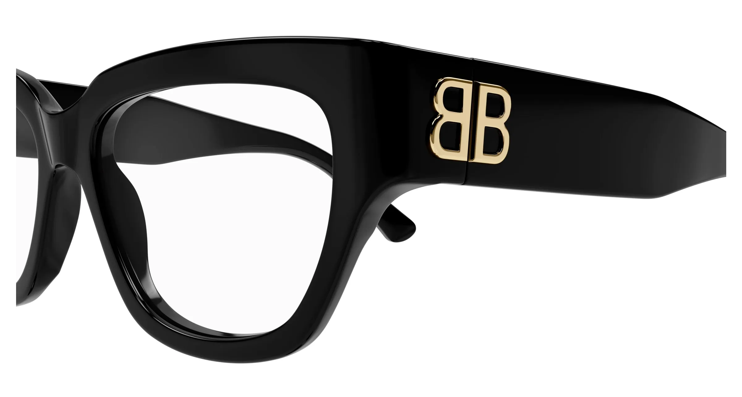 Balenciaga BB0326O 001 Montature da vista Acetato Nero Trasparente Squadrata - immagine 3