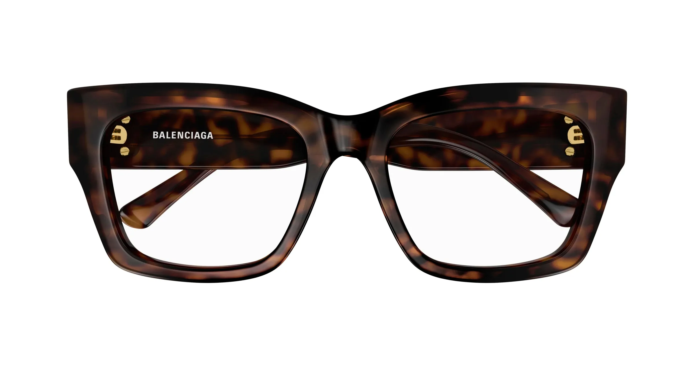 Balenciaga BB0325O 007 Montature da vista Acetato Havana Trasparente Squadrata - immagine 2