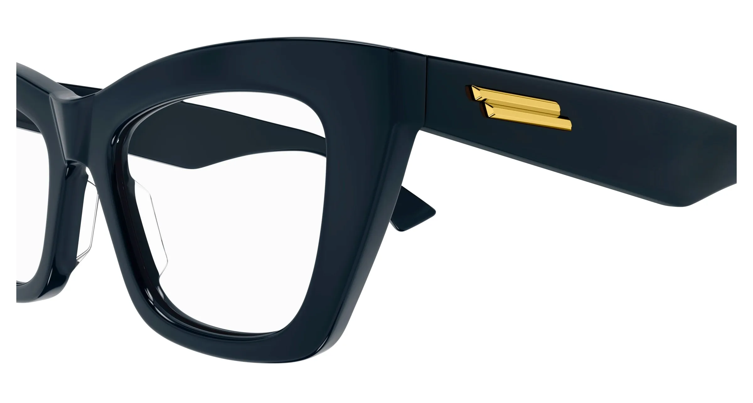 Bottega Veneta BV1215O 006 Montature da vista Acetato Blu Trasparente Cat Eye - immagine 3