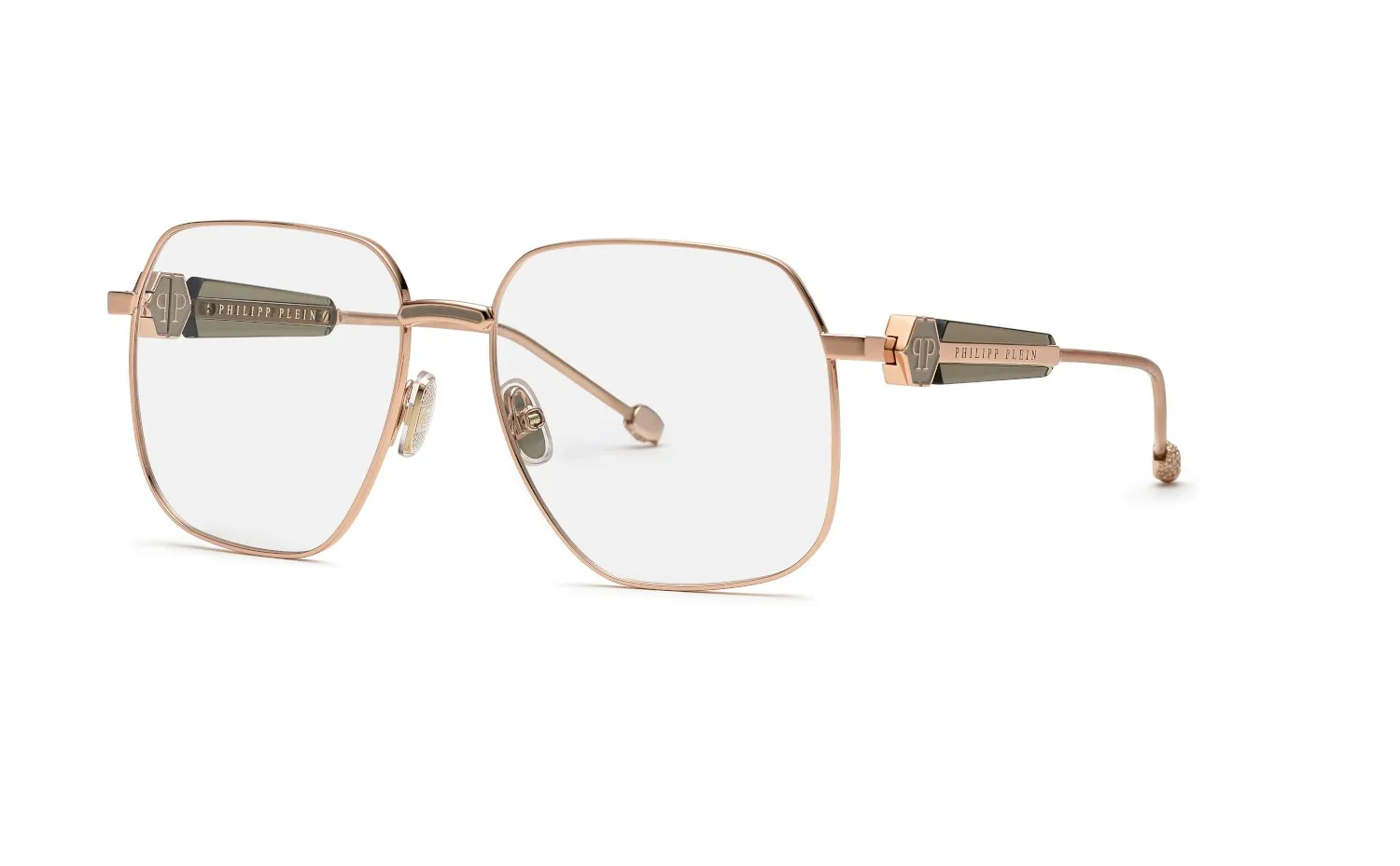 Philipp Plein VPP126S PLEIN QUEEN 02AM Montature da vista Metallo Oro Geometrica - immagine 1