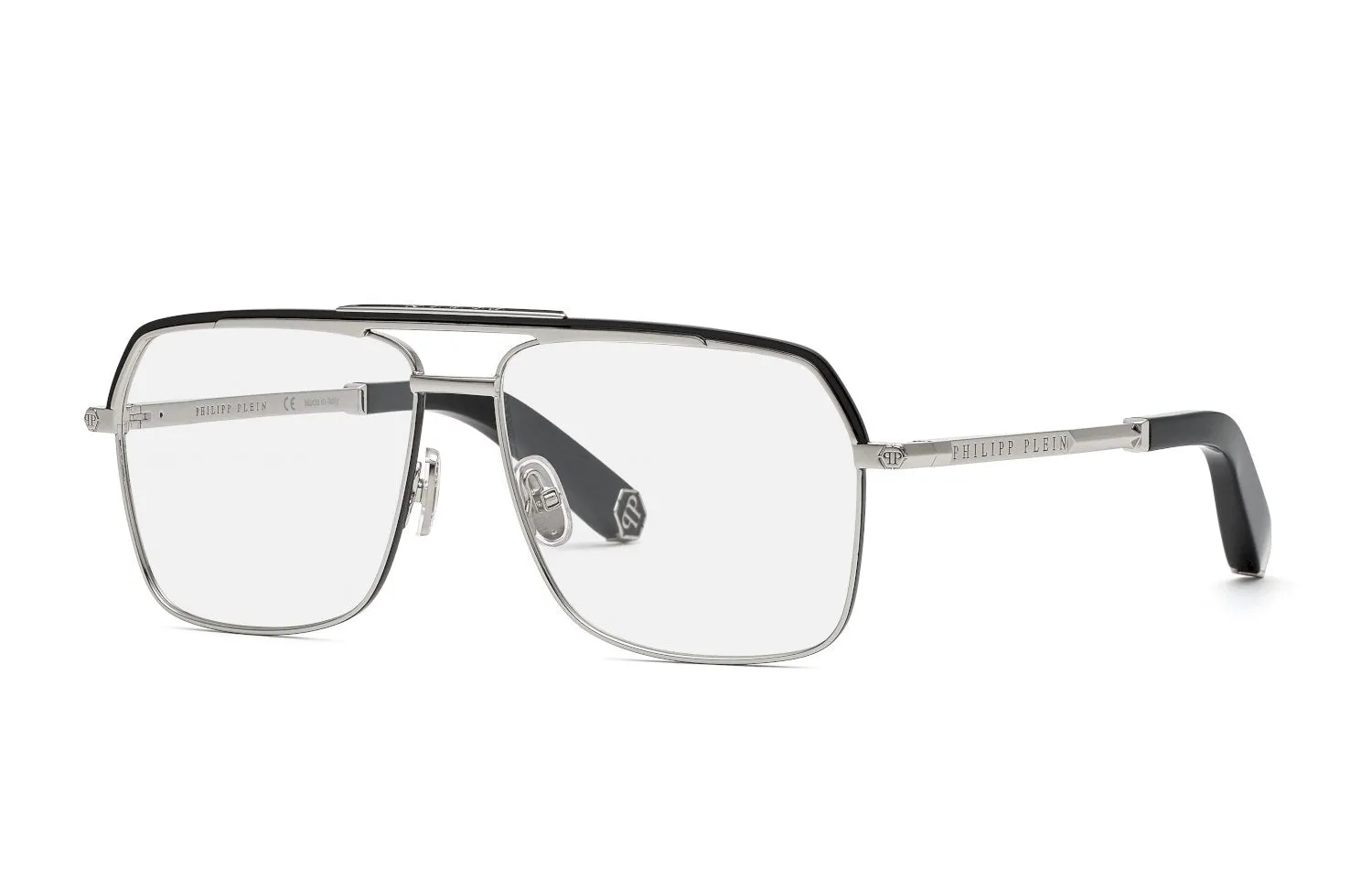Philipp Plein VPP085M PURE PLEIN 578 Montature da vista Metallo Palladio Squadrata - immagine 1