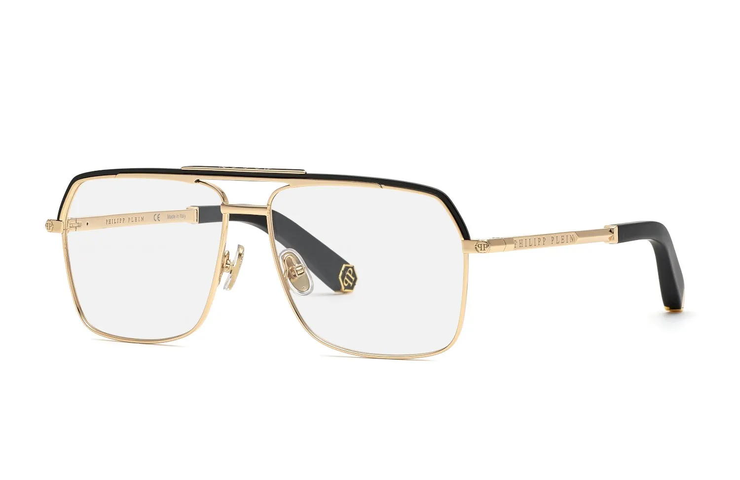 Philipp Plein VPP085M PURE PLEIN 302 Montature da vista Metallo Oro rosa Squadrata - immagine 1