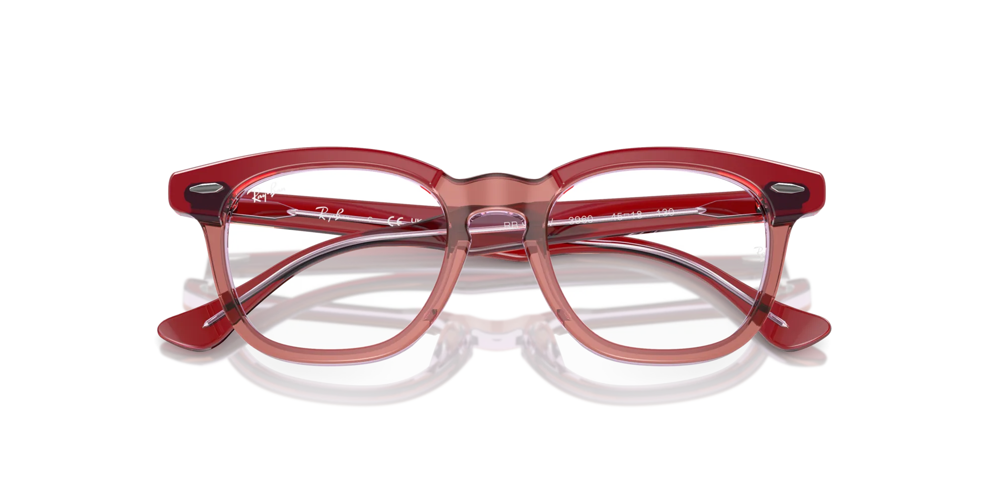 Ray - Ban RY9098V 3960 Montature da vista Acetato Rosso Squadrata - immagine 2