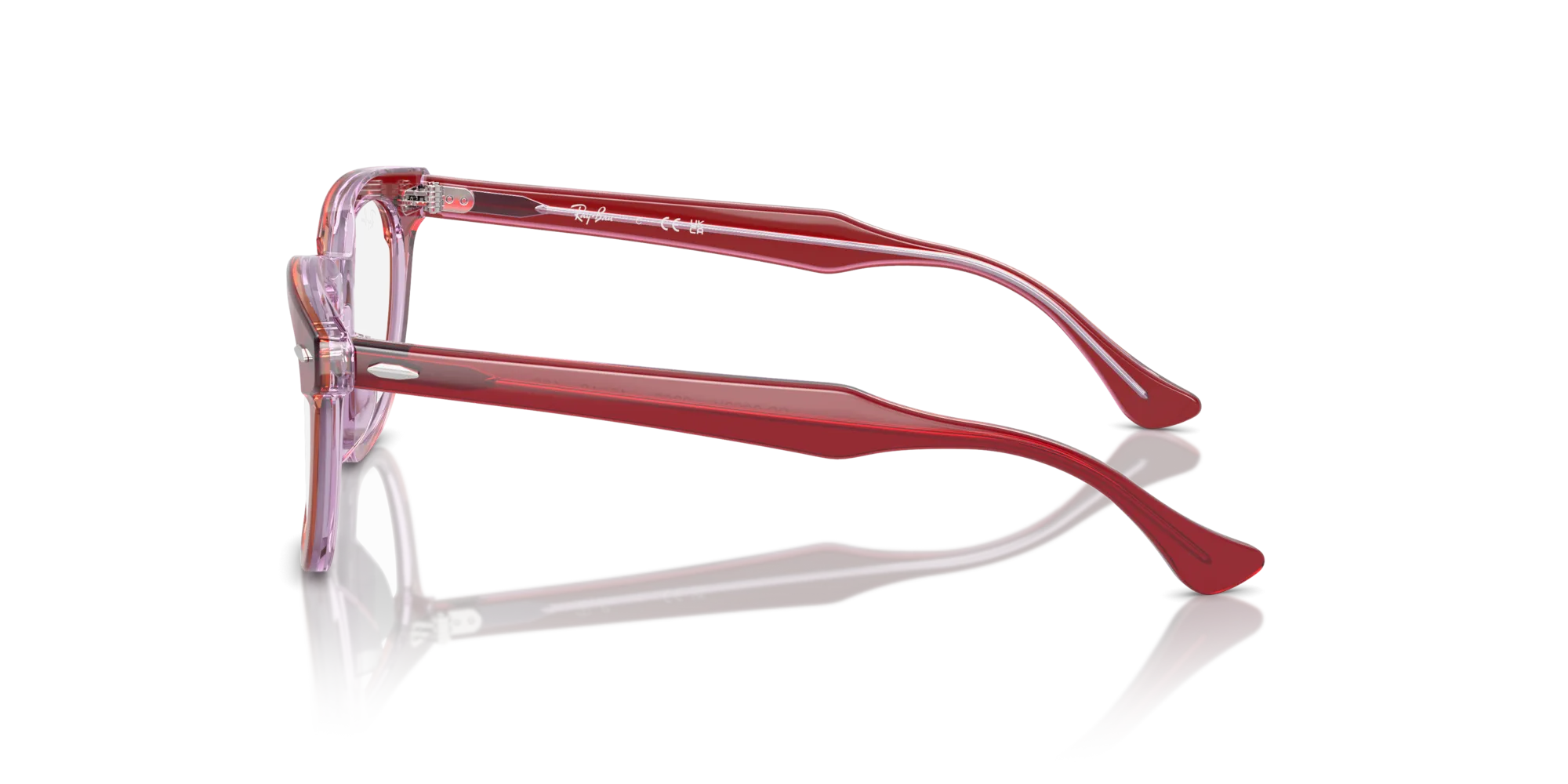 Ray - Ban RY9098V 3960 Montature da vista Acetato Rosso Squadrata - immagine 4